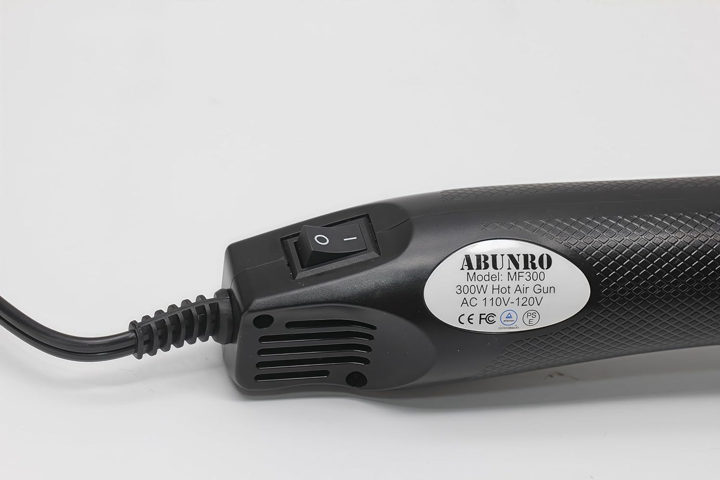 Mini Heat Gun, 300W Dual Temperature Hot Air Gun (110V) with 6.6ft Long Cable & Reflector Nozzle - Ideal for Epoxy Resin Crafts, Shrink Wrapping, Embossing & Vinyl Wrap (‎MF300 Constant Temperature)