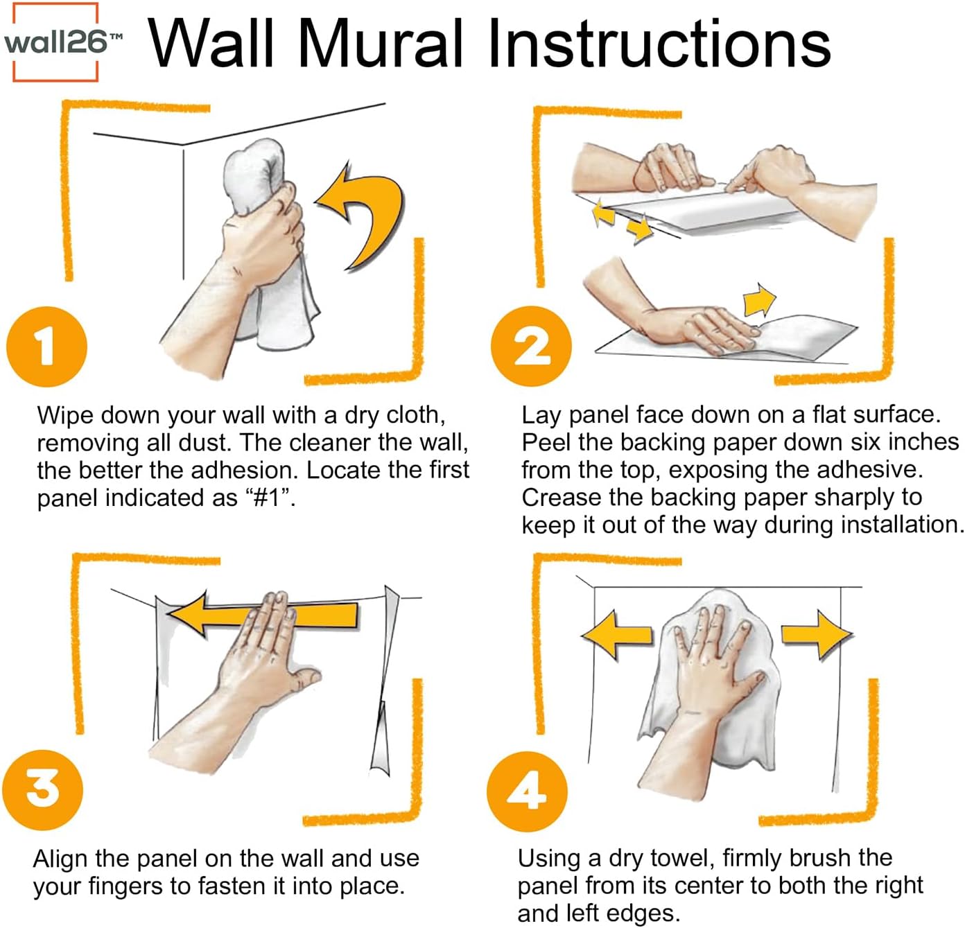 wall26 Self-Adhesive Wallpaper Large Wall Mural Series - 96x144 inches