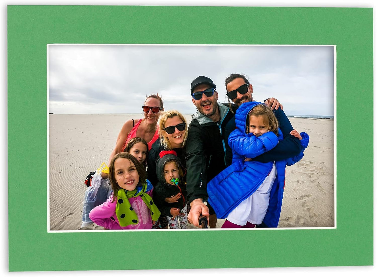 6x8 Mat for 8x10 Frame - Precut Mat Board Acid-Free Show Kit with Backing Board, and Clear Bags Bright Green 6x8 Photo Matte Made to Fit a 8x10 Picture Frame Matboard for Framing, Pack of 10 Mats