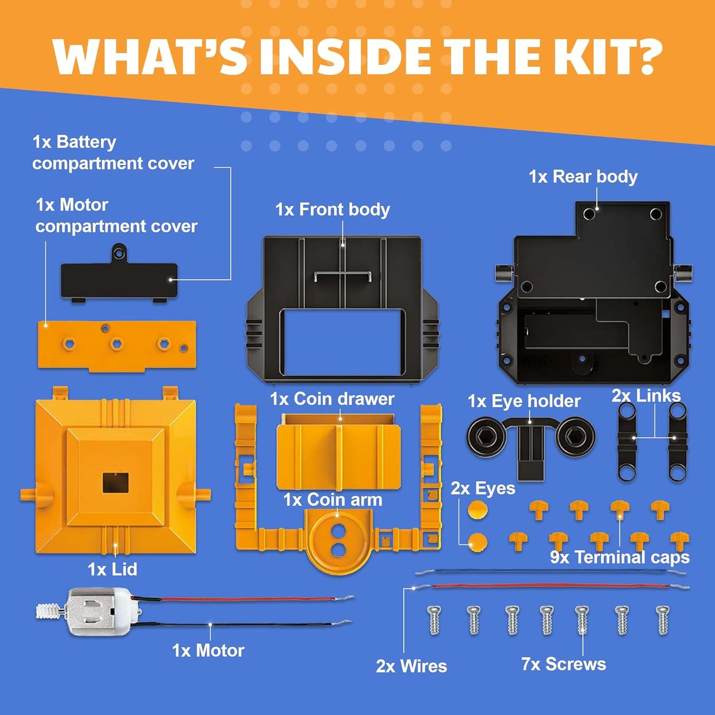 KidzRobotix - Money Bank Robot - Build a Piggy Bank for Kids Robot, Inspire STEM Learning, Boost Creativity, and Teach Financial Responsibility with Our Fun DIY Coin Bank Kit for Kids Aged 8 and Up!