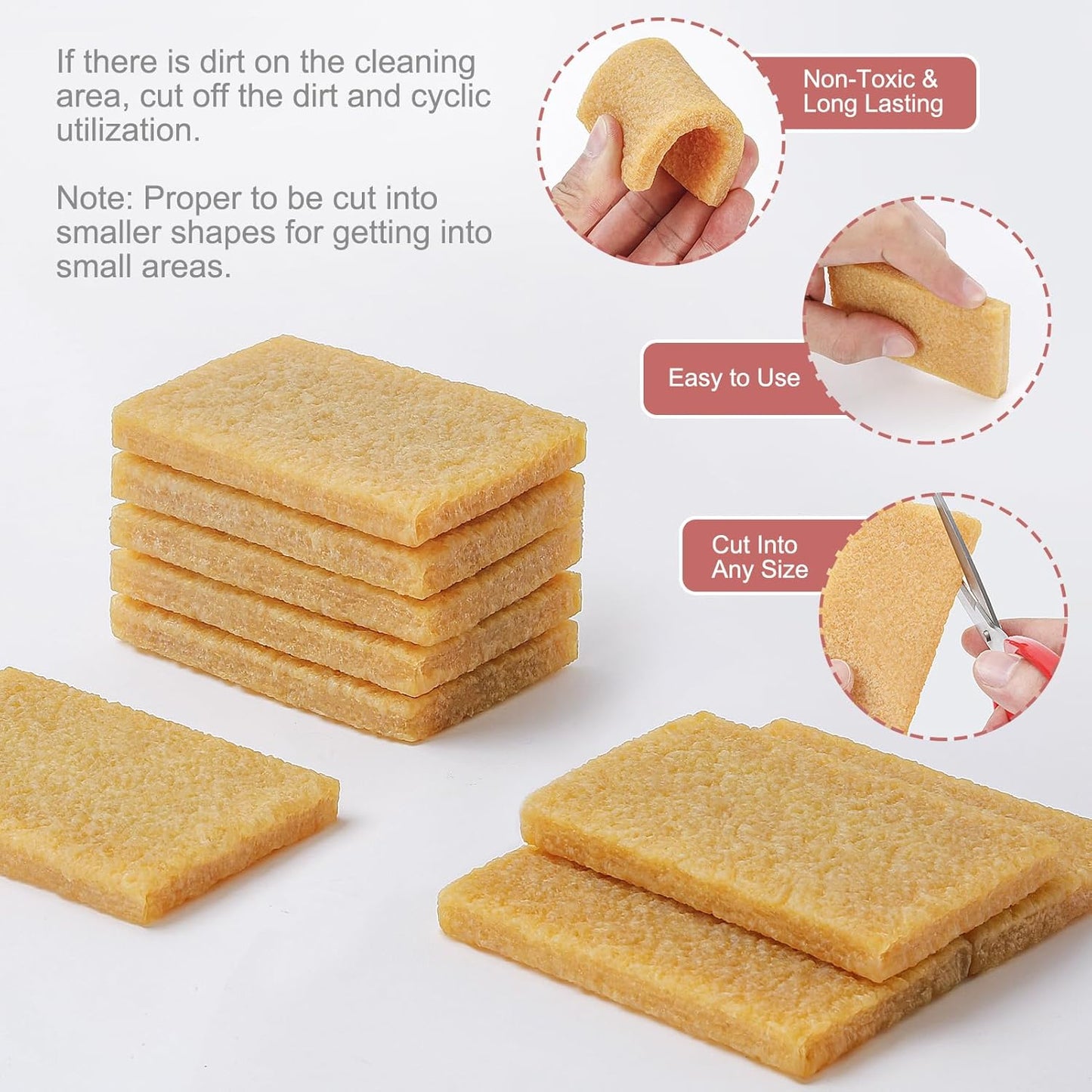 9PCS Artist Adhesive Remover Erasers - Natural Rubber Lift Tool for Glue, Sticker & Oil Paint Residue on Paper, Canvas, Plastic - Crafting & Painting Correction