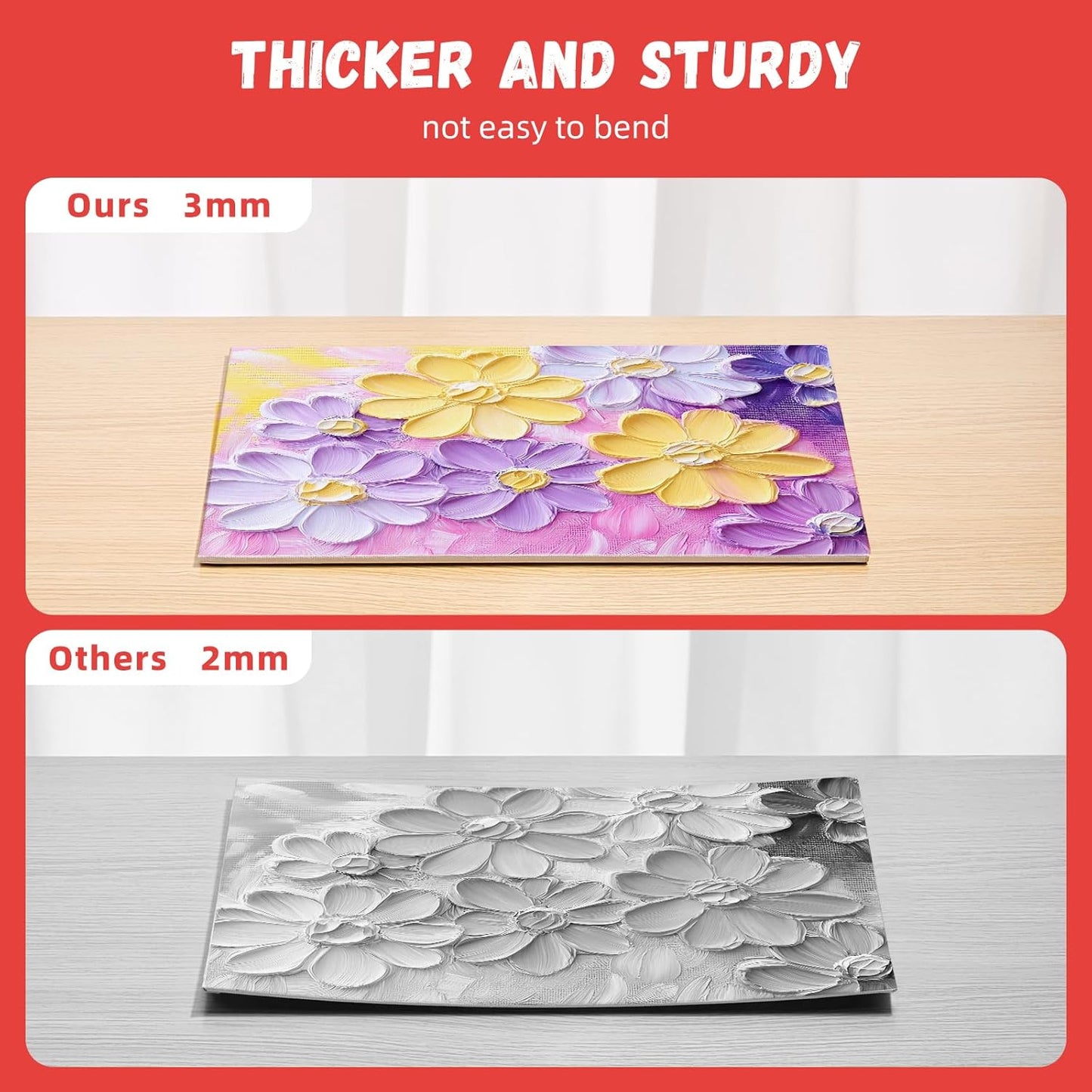 Simetufy 12 Pack 12x16 Inch Large Canvas Boards for Painting Flat Canvas Panels, Gesso Primed Acid-Free 100% Cotton for Acrylic Oil Watercolor Tempera Paint