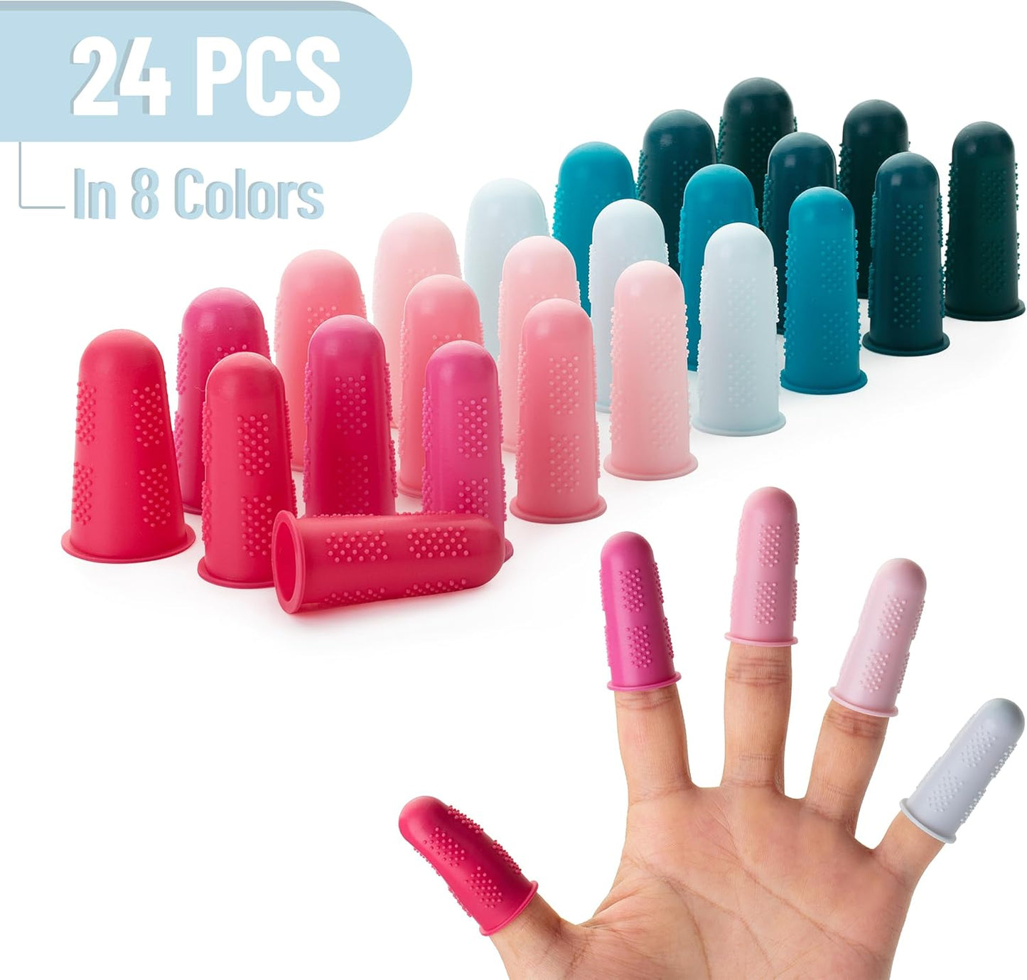 Mr. Pen- Hot Glue Gun Finger Protectors, 24 pcs, Silicone Finger Protectors, Rubber Fingers Tips, Rubber Finger Covers, Rubber Finger Tips Protector, Finger Gripper, Finger Grip, Finger Rubber Tips