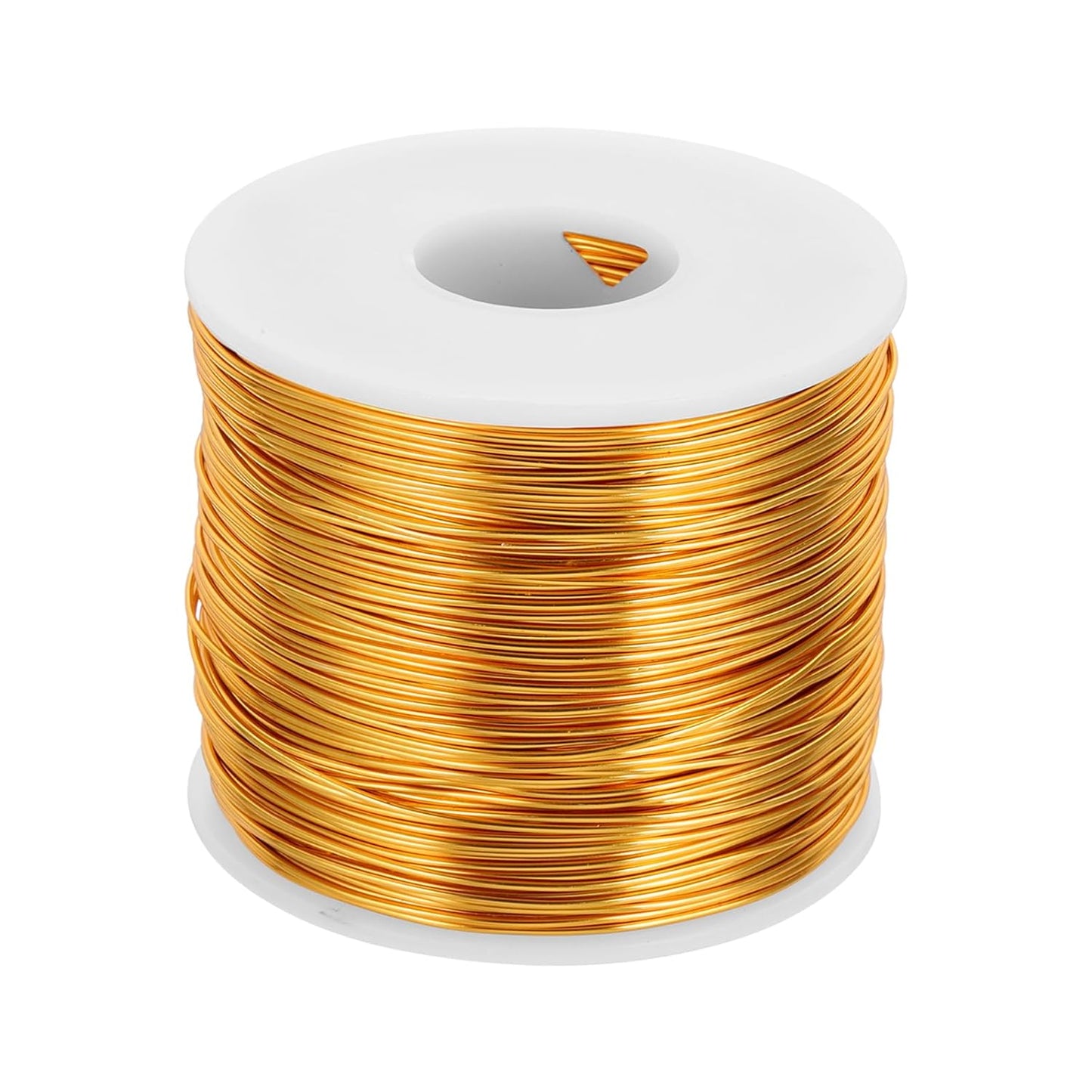 MECCANIXITY 18 Gauge Anodized Aluminum Craft Wire Bendable Bonsai Training Wire 492 Feet 1mm for Sculpting Crafts Wreath Floral Beading Jewelry Making, Yellow