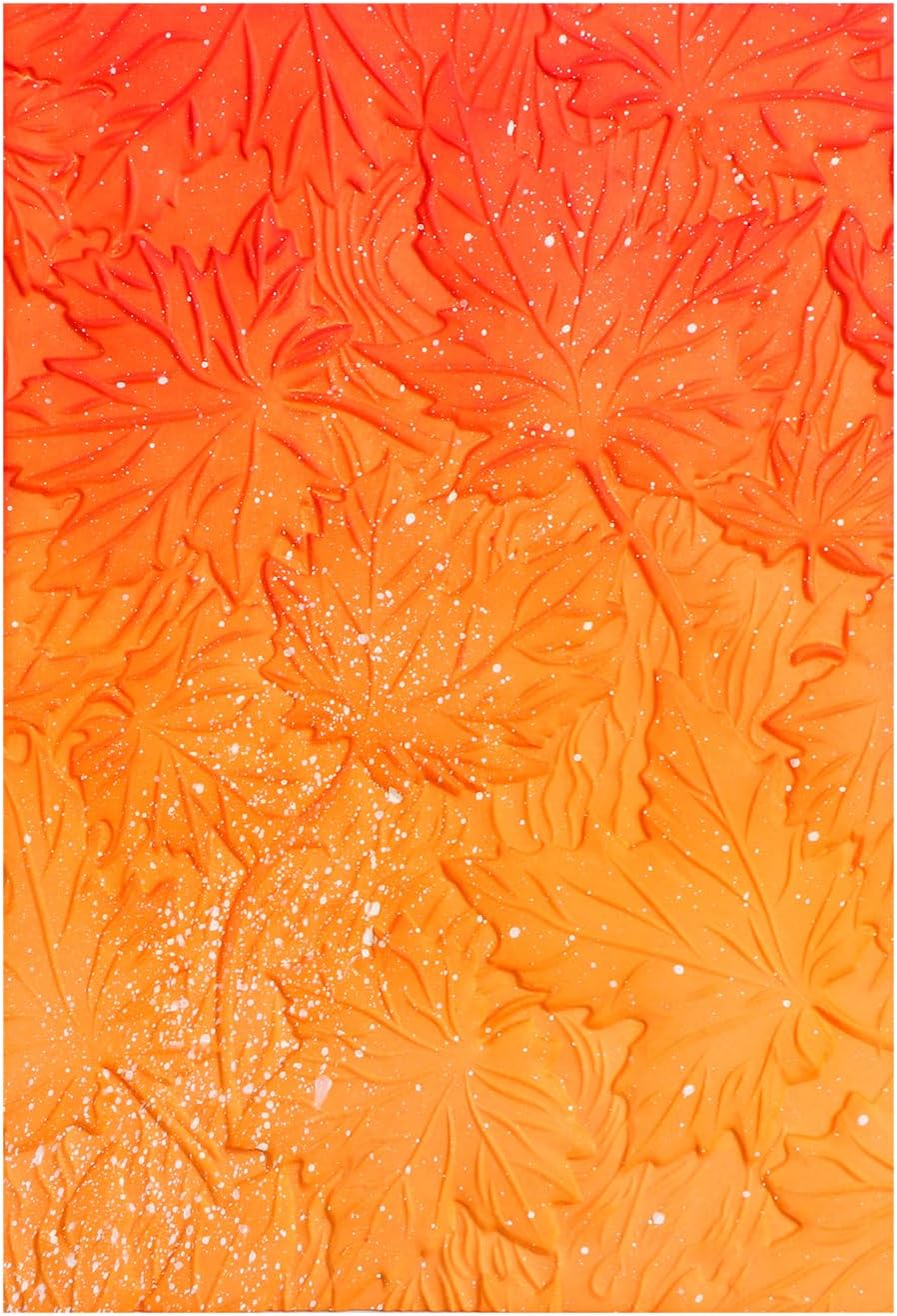 BAOFALI 3D Autumn Theme Plastic Embossing Folders Maple Leaf for DIY Scrapbooking Photo Album Card Paper Craft Decoration for Card Making,Embossing Template Paper Card Embossing Stencil