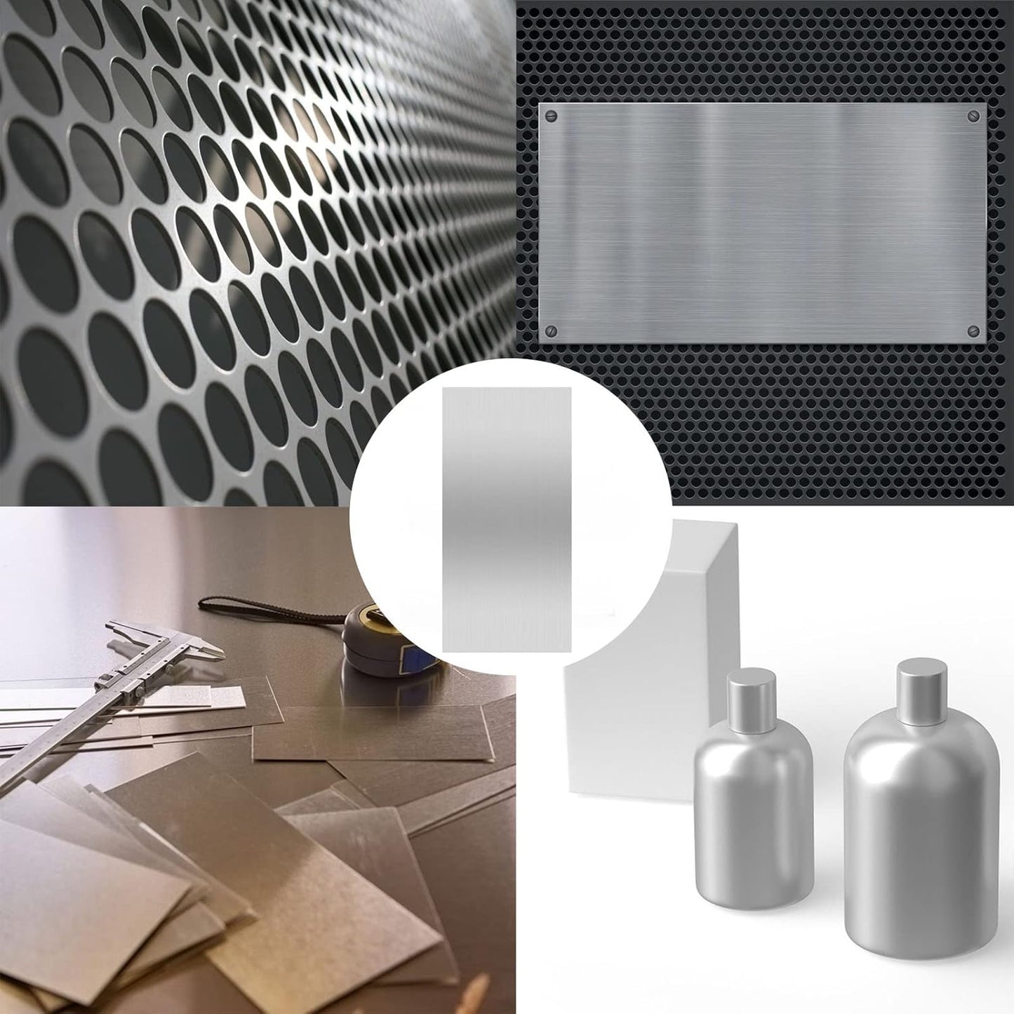 2Pack 6061 T651 Aluminum Sheet Metal 6 x 12 x 5/64(0.08”) Inch Flat Plain Aluminum Plate Covered with Protective Film, Heat Treatable Rectangle 2mm Aluminum Metal Plate for Industrial, Crafting