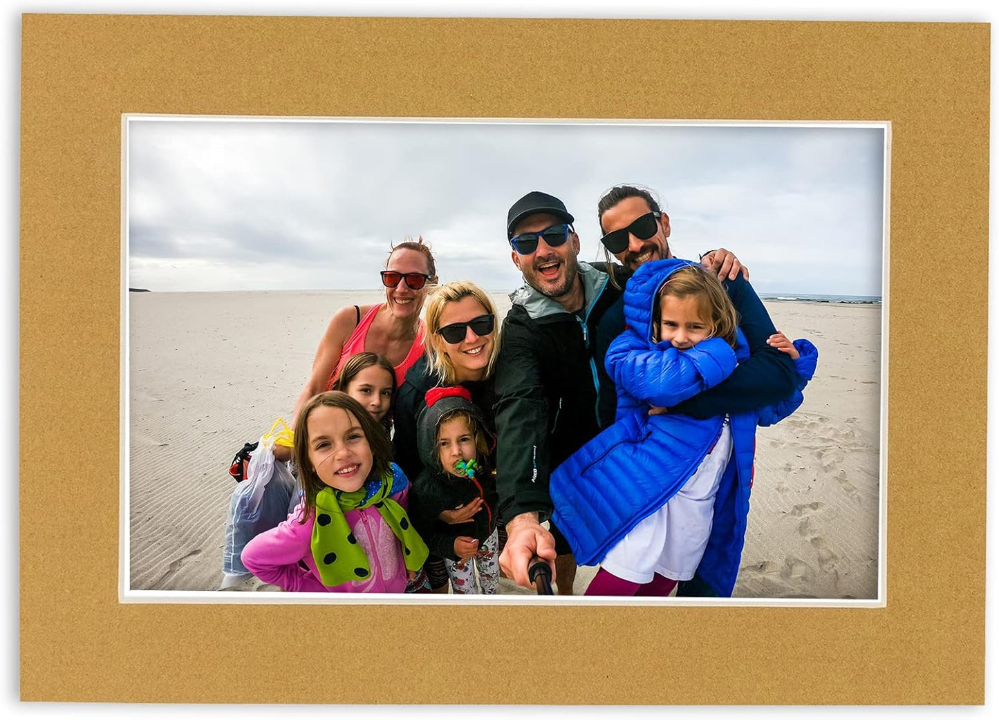 8x10 Mat for 6x8 Photo - Precut Rattan Beige Picture Matboard for Frames 8 x 10 Inches - Bevel Cut Matte to Display Art 6 x 8 Inches - Acid Free Pack of 10 MATS with Backing Boards & Clear Bags