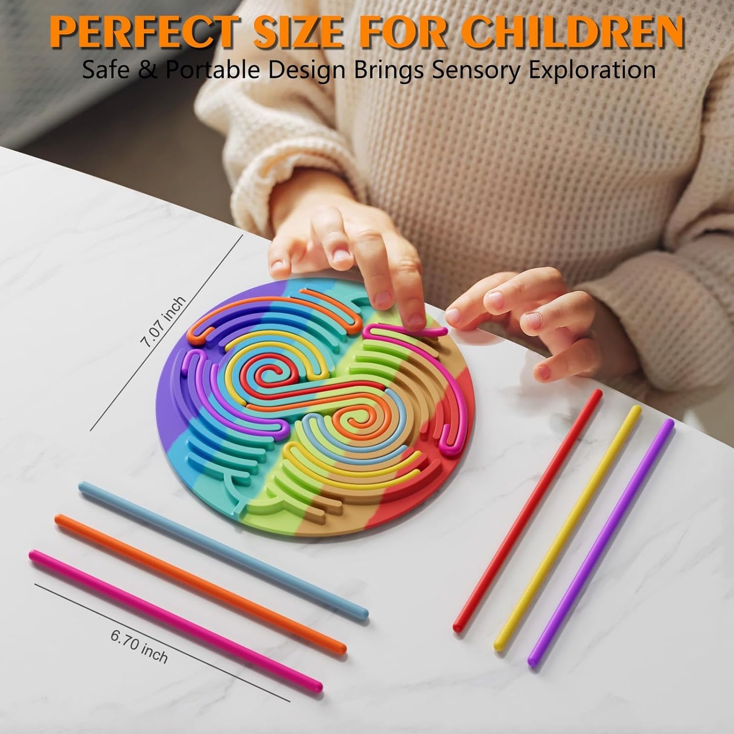 Sensory Activity Board for Kids Toddler Boys , Sensory Fidget Toys for Stress Anxiety Autistic ADHD, Calm Down Travel Airplane Essentials Toys for 3+ Year Old, Stuffers Gifts for Teen Girl