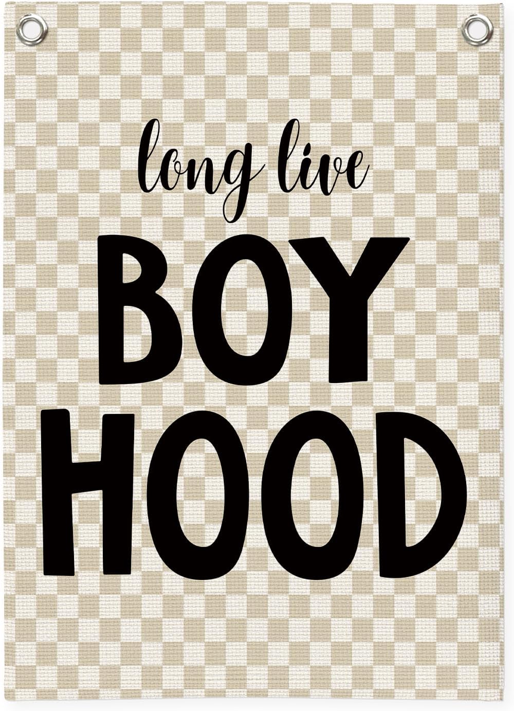 Boys Room Decor,Boys Room Wall Decor Hanging Flag Decor for Toddler Nursery,Playroom,Bedroom,Long Live Boyhood Canvas Banner 18x25 Inch
