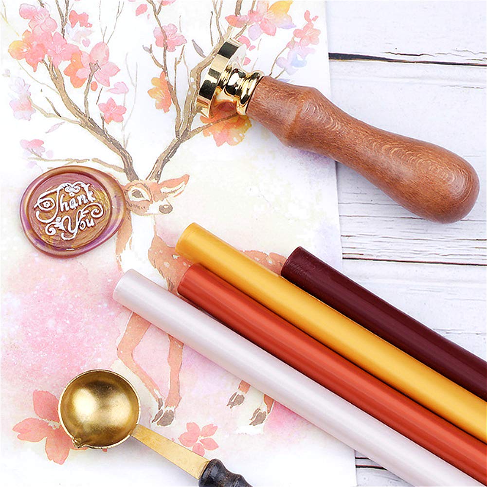 Red Wax Sealing Sticks, ONWINPOR 10pcs Glue Gun Wax Seal Sticks for Wax Seal Stamp, Letter Sealing Wedding Invitations, Cards Envelopes (Red)