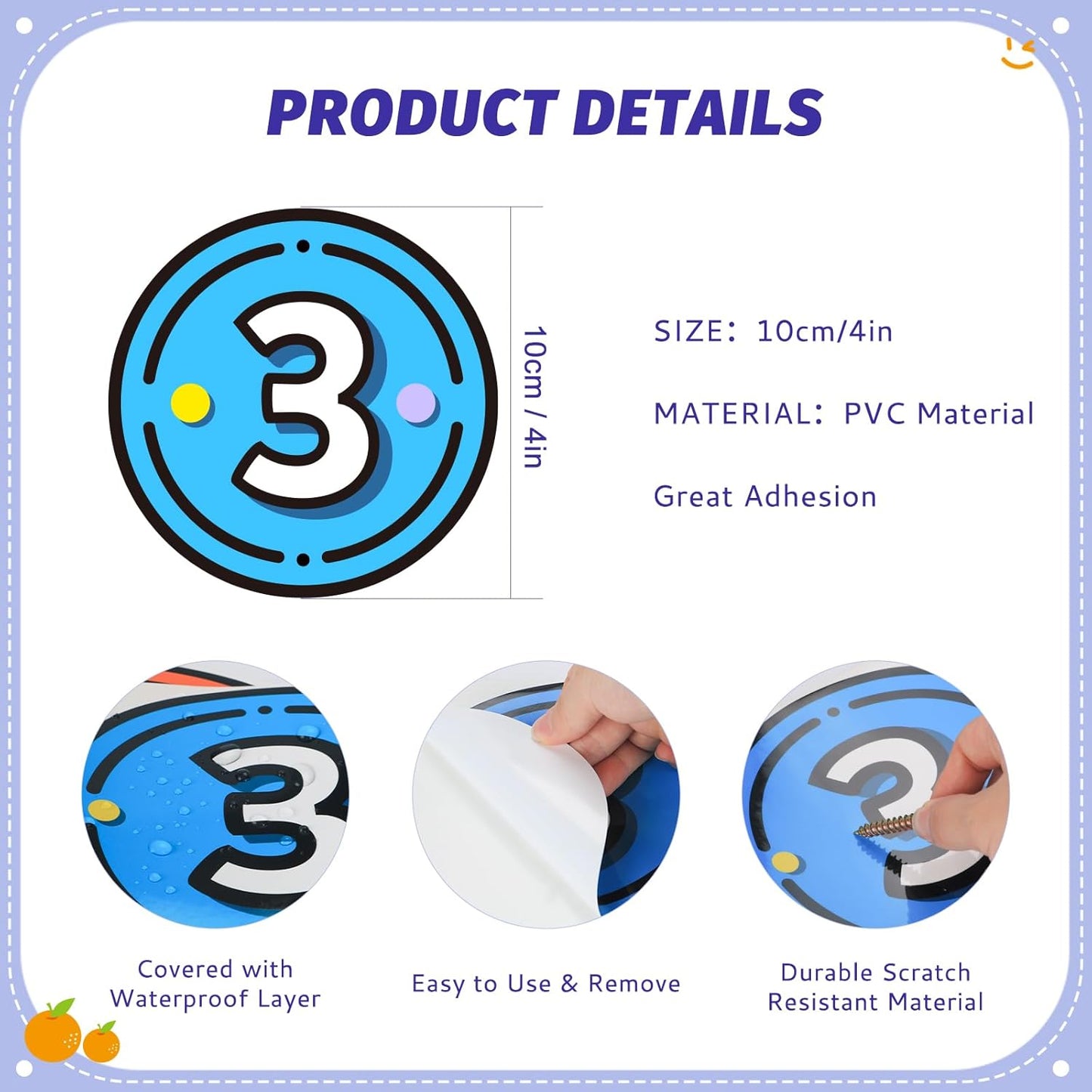 40PCS Line Up Spots for Classroom Floor, 4” Floor Numbers Stickers for Back to School Kindergarten Preschool Elementary Supplies