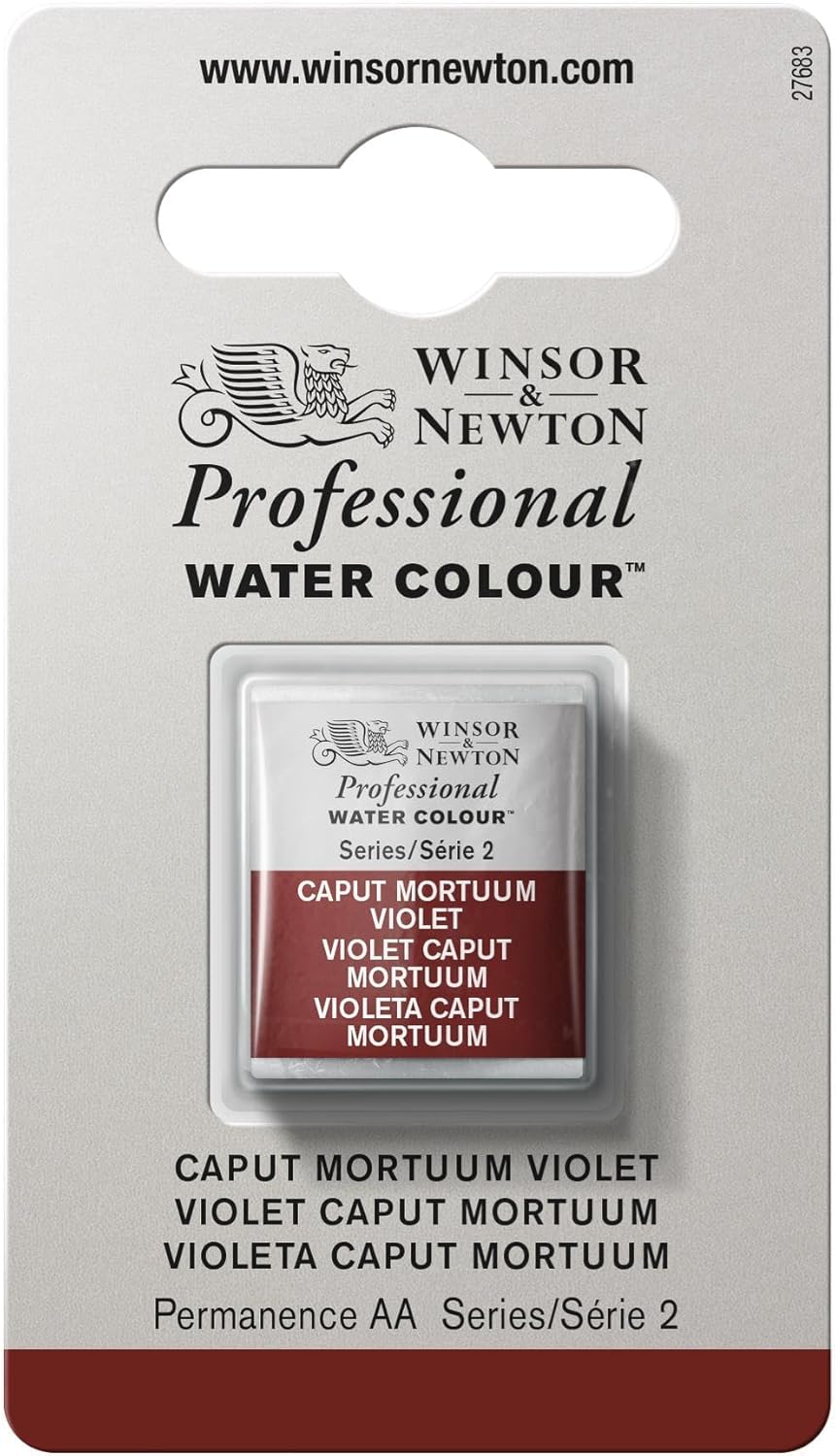 Winsor & Newton Professional Water Colour Paint, Half Pan, Caput Mortuum Violet