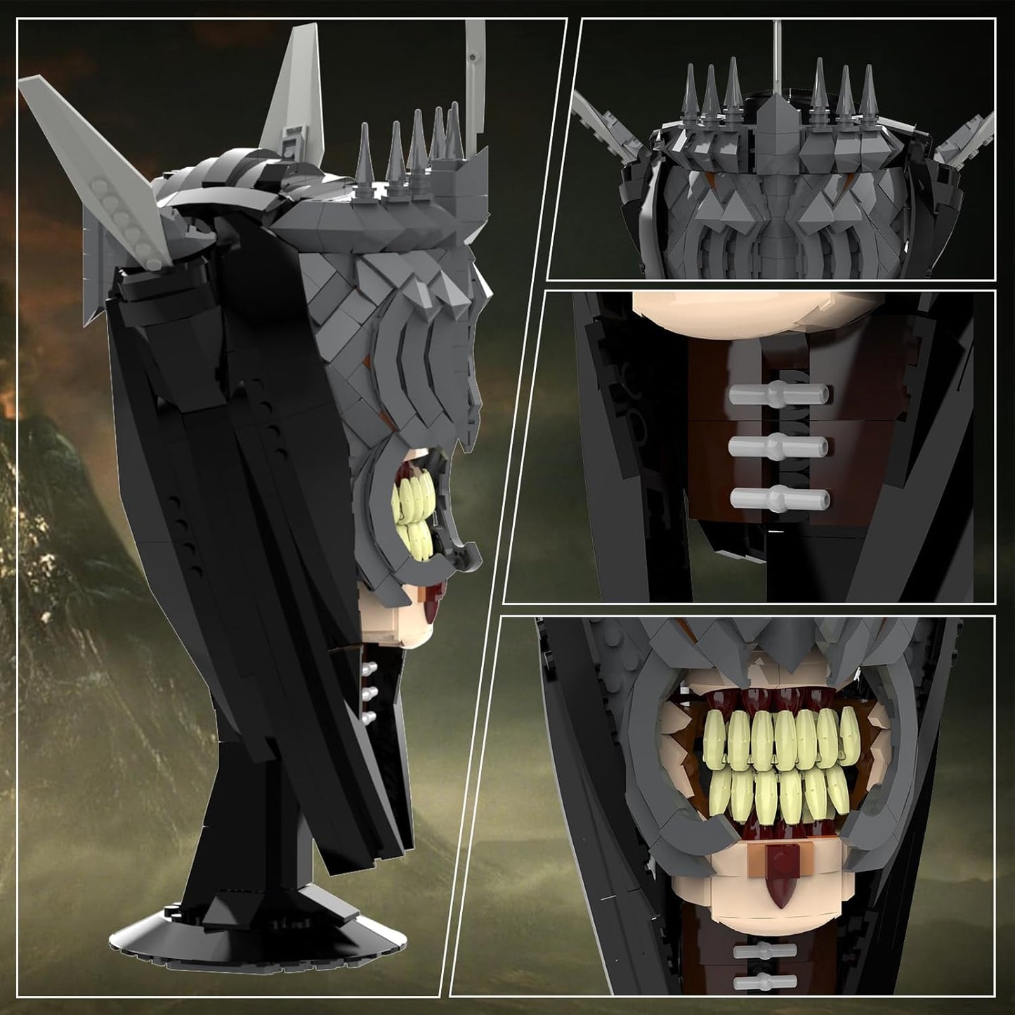 Lord Mouth of Sauron Building Toys Sets, Movie Model Figures, Halloween Christmas Birthday Creative Ideas Gift for Moive Fans for Adults and Boys 8-14 (674 Pieces)