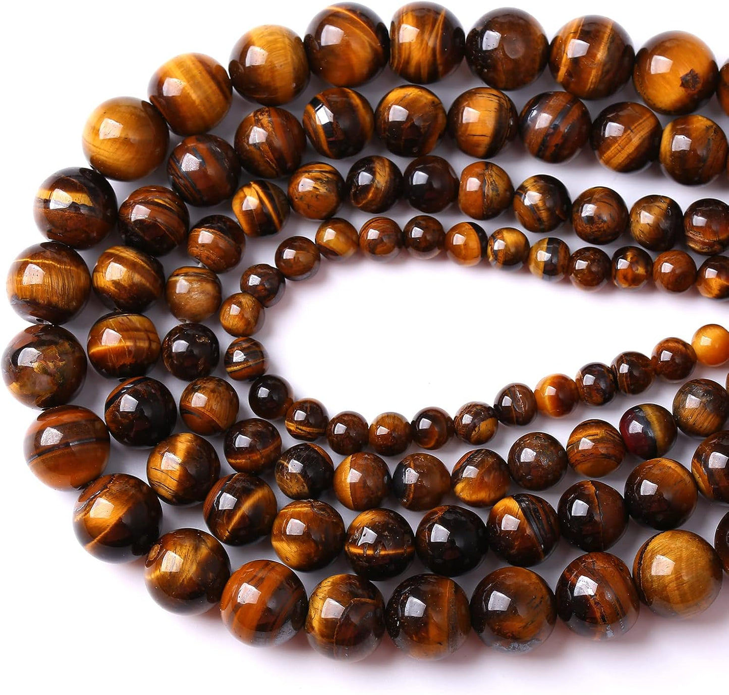6mm 60pcs Natural Iron Yellow Tiger Eye Stone Beads for Jewelry Making Healing Energy Beads DIY Bracelet Necklace (6mm, Iron Yellow Tiger Eye Stone)