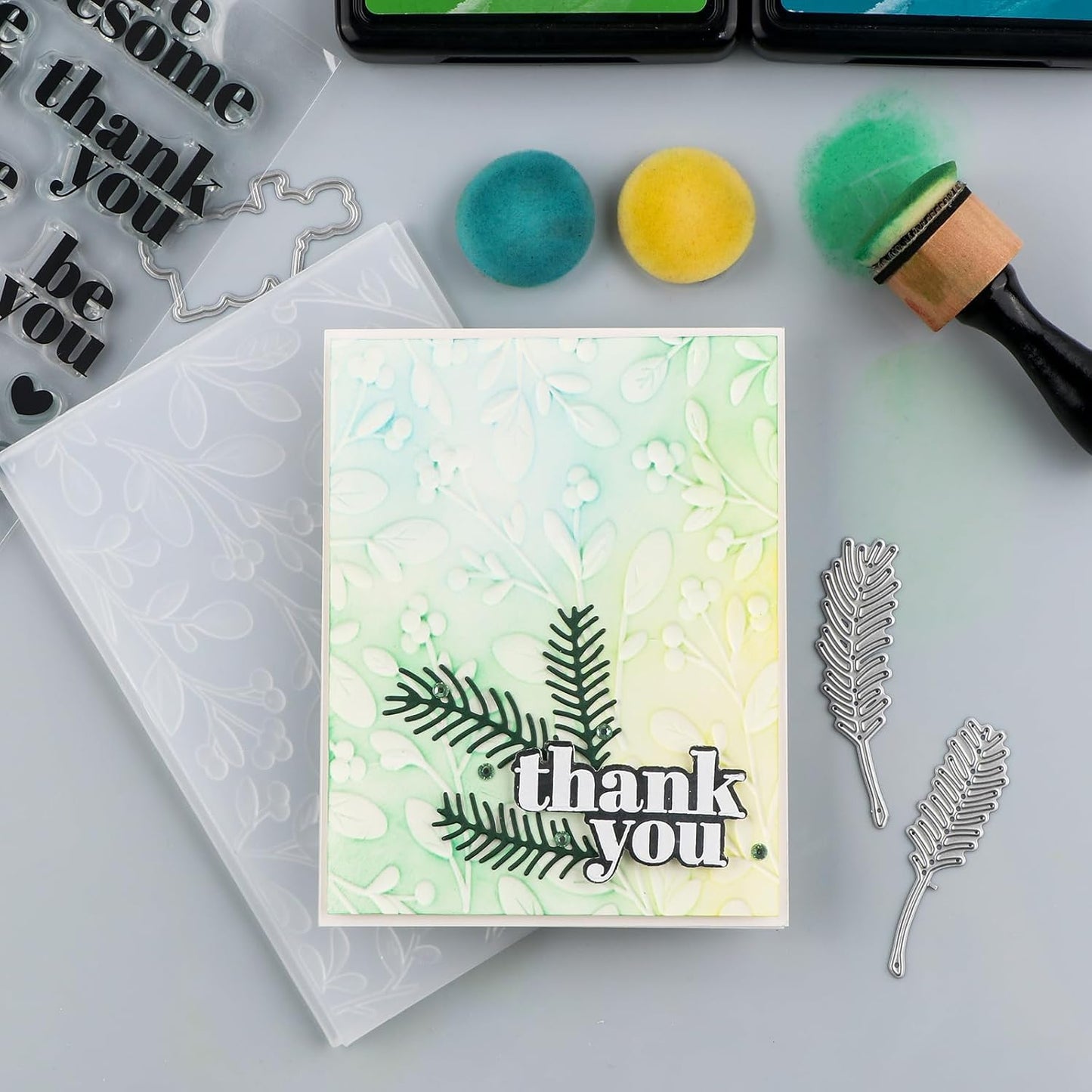 3D Embossing Folder and Metal Die Set for Card Making,Texture Fades Flower Background Embossing Template Paper Card Embossing Stencil for DIY Scrapbooking Photo Album Card Paper Craft Decoration