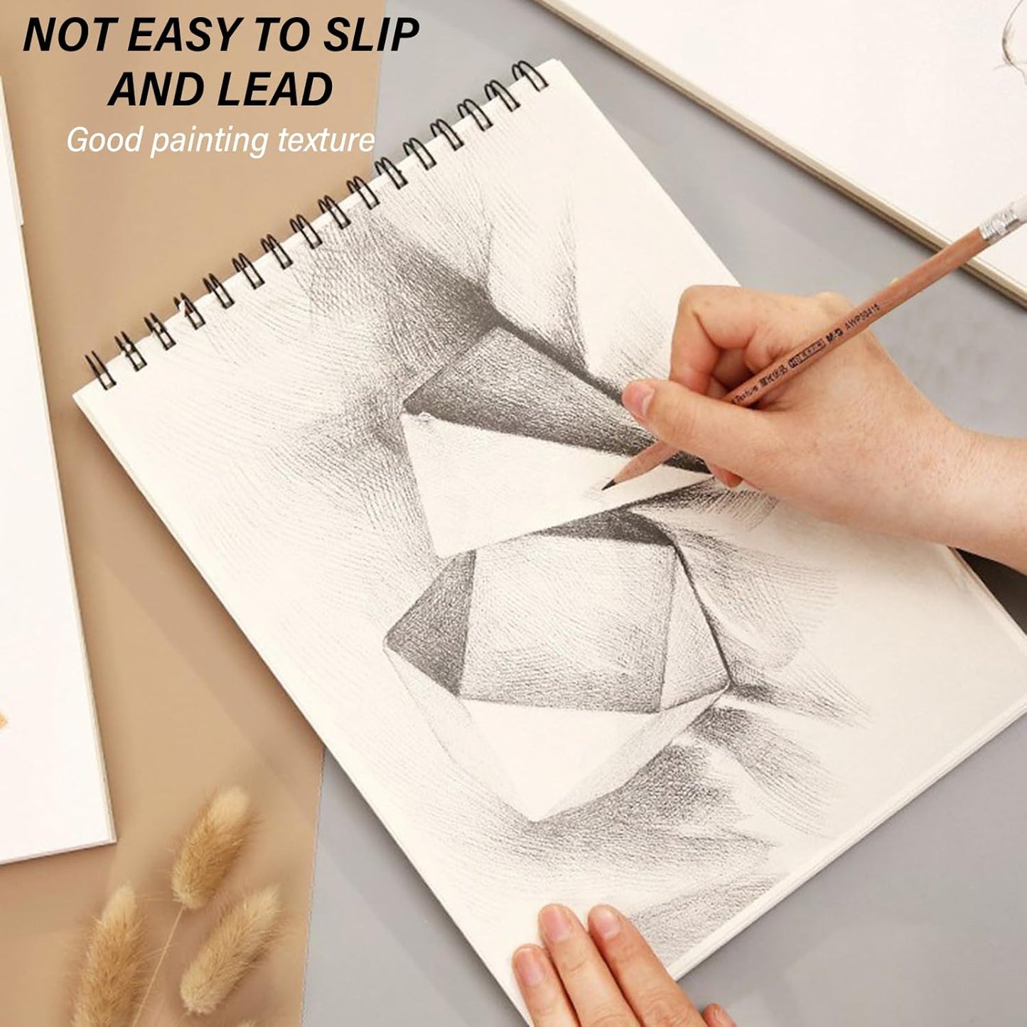 Deokke Sketchbook Top Spiral Bound Sketch Pad, 9 x 12 inch,100GSM Thick Paper,50 Sheets 100 Pages,Art Sketch Book Aesthetic Cute Drawing Writing Paper for Girls Women-Red Mushroom