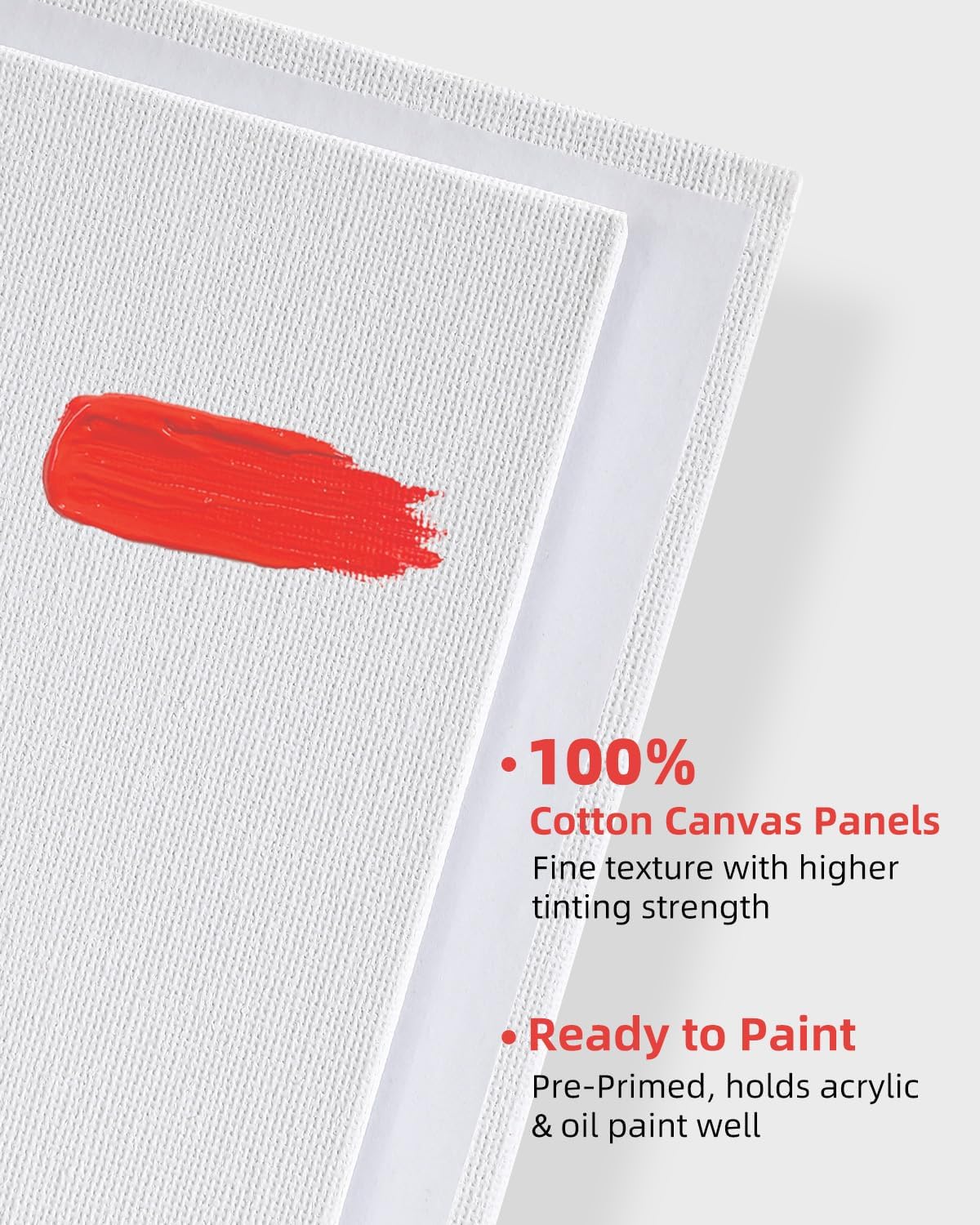 Simetufy 12 Pack 12x16 Inch Large Canvas Boards for Painting Flat Canvas Panels, Gesso Primed Acid-Free 100% Cotton for Acrylic Oil Watercolor Tempera Paint