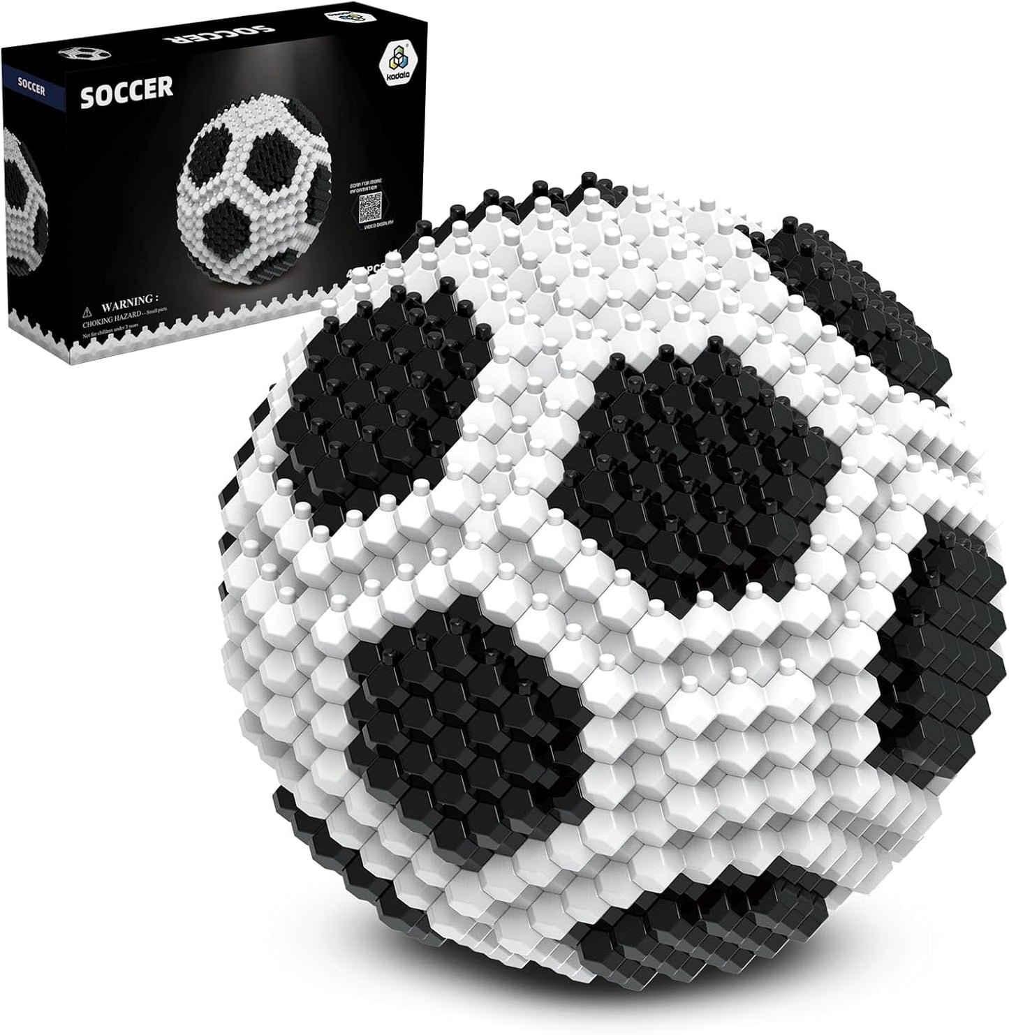 Soccer Building Block Set, Adults challenging STEM Block Decorations, Miniature 3D Educational Toys for Ages 14 15 16 and Above, (437 Pieces)