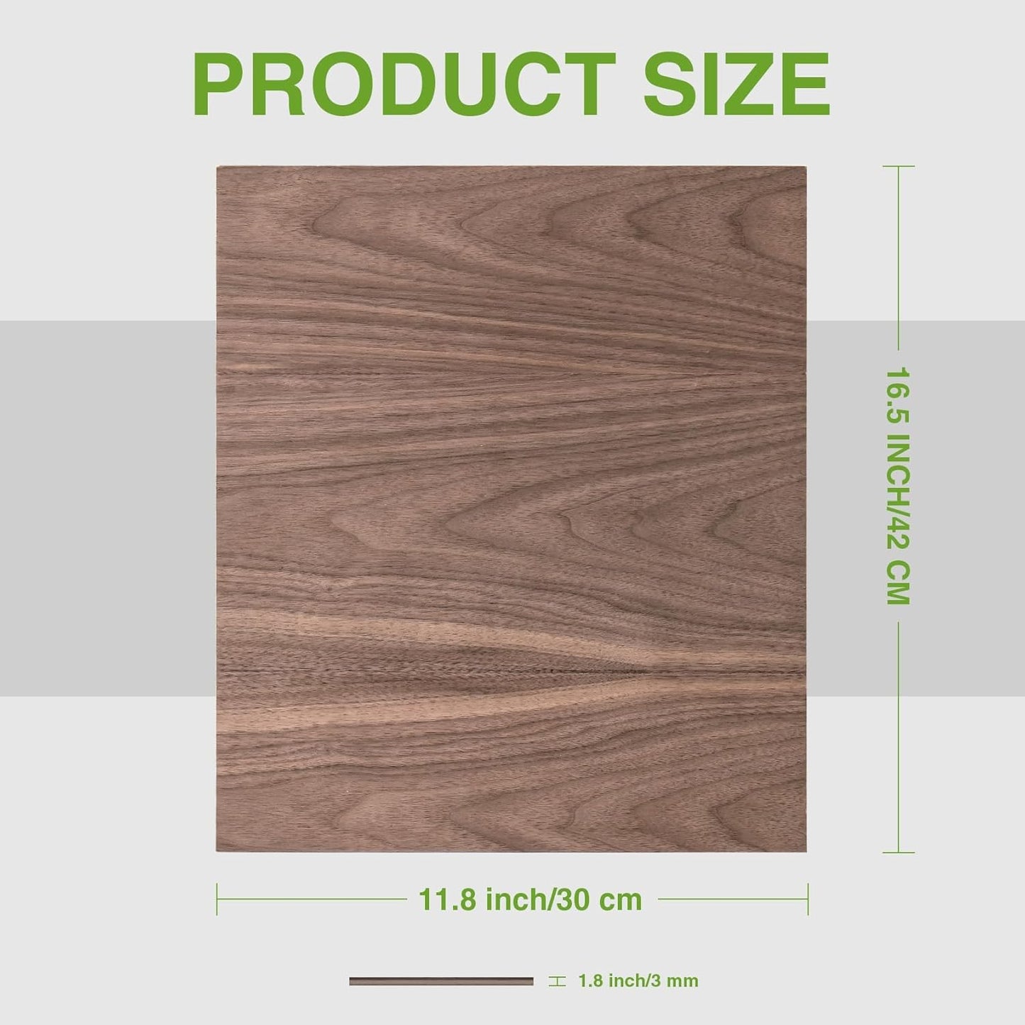 ROBOTIME 6-Pack 1/8" Walnut Plywood Sheets - 12 x 16 x 1/8 Inch - 3mm Laser Wood Sheets for Laser Cutting, Engraving & Wood Burning (Pyrography)