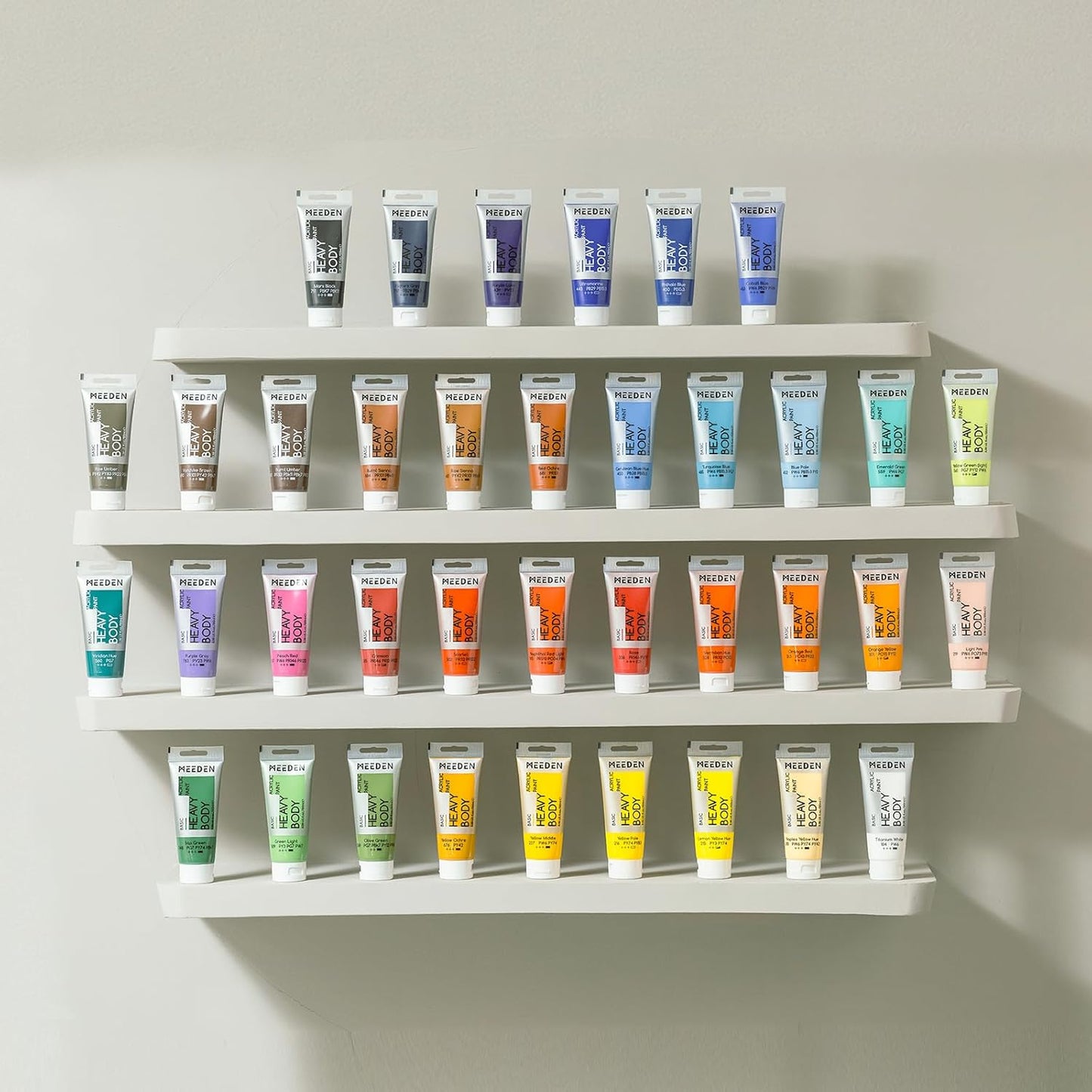 MEEDEN Acrylic Paint Blue Pale: 100ml/3.38oz Heavy Body Acrylic Paint Tube Bundled with Additional Titanium White Color for Art Craft Painting