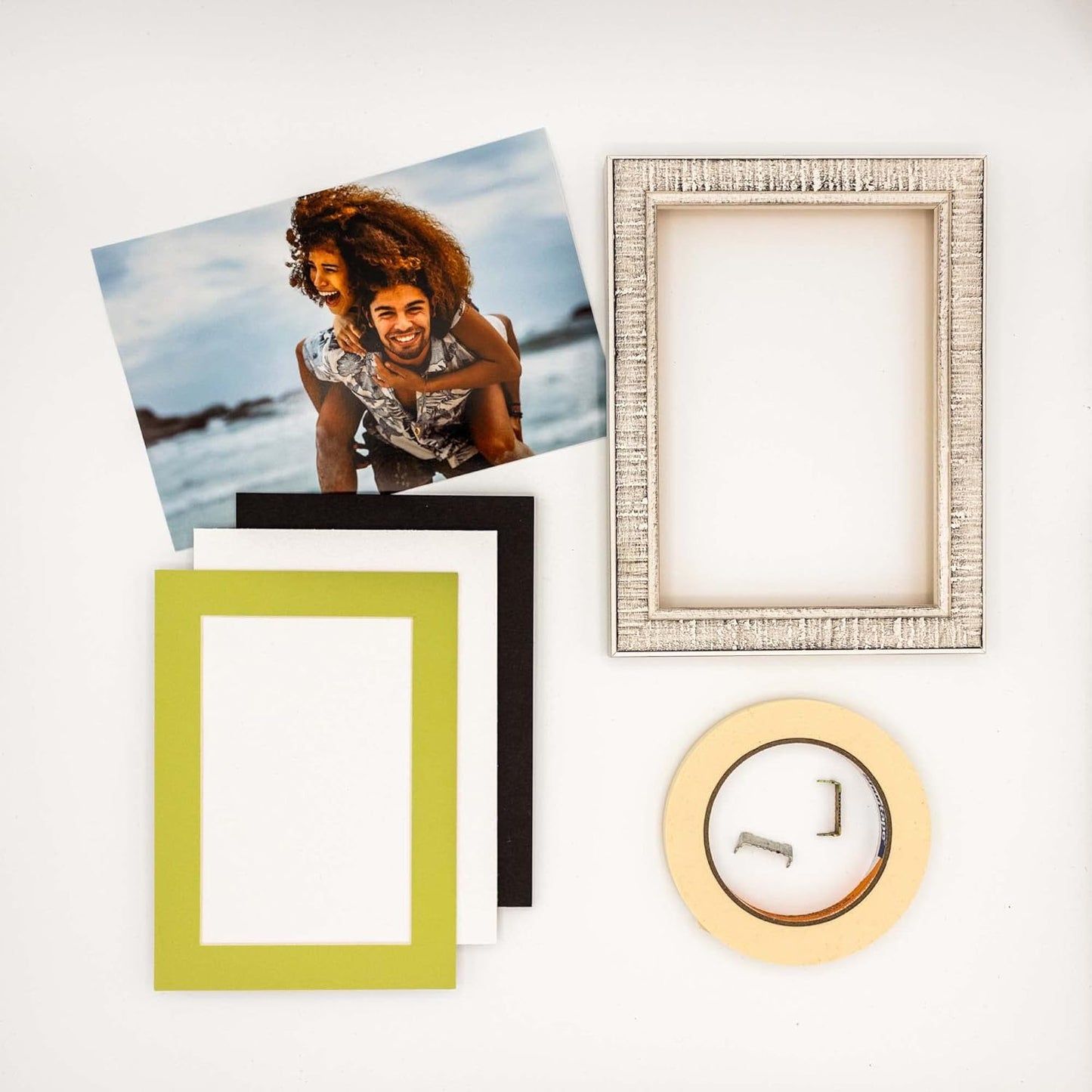 8.5x11 Mat Bevel Cut for 7x9 Photos - Acid Free Pistachio Green Precut Matboard - For Pictures, Photos, Framing - 4-ply Thickness