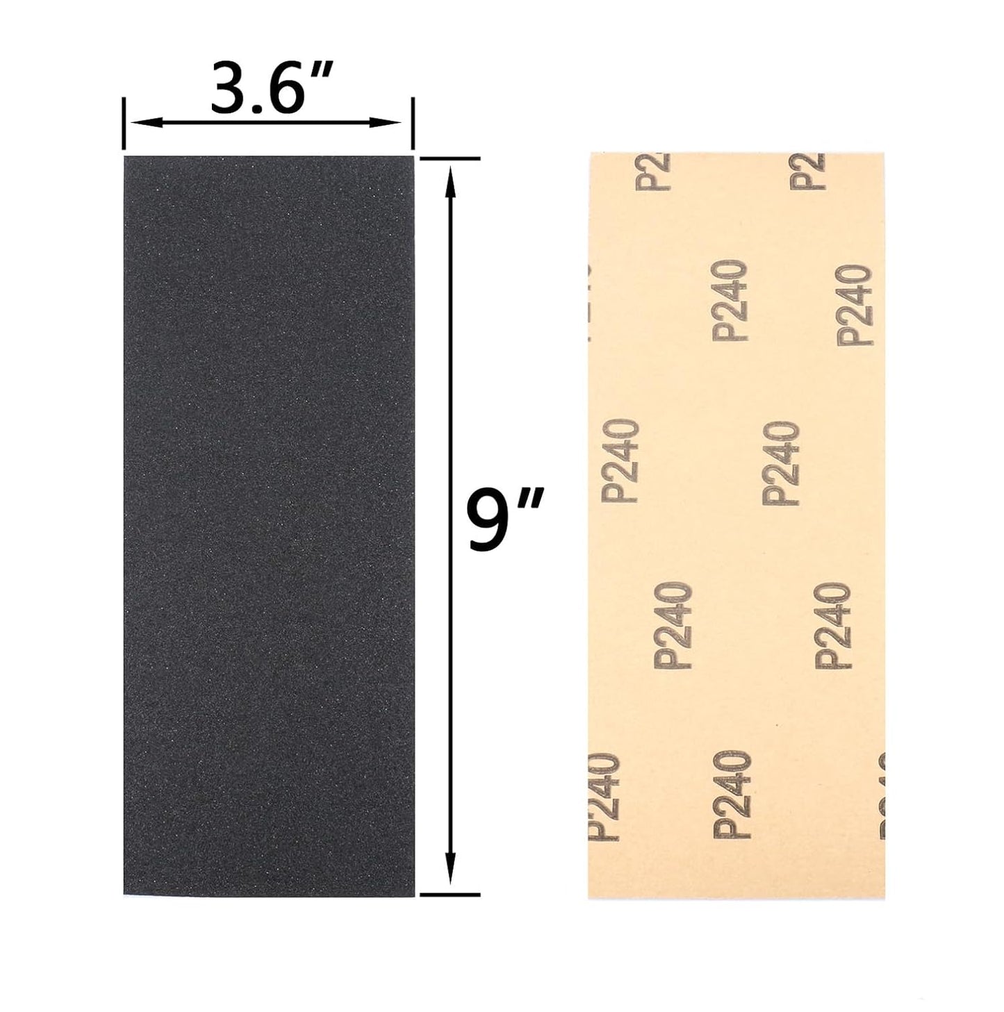 30Pcs 9 x 3.6 Inchs 240 Grit Wet and Dry Handmade Universal Sanding Sheets, Suitable for Woodworking Furniture/Automobiles/Metal/Lacquer Polishing Sandpaper