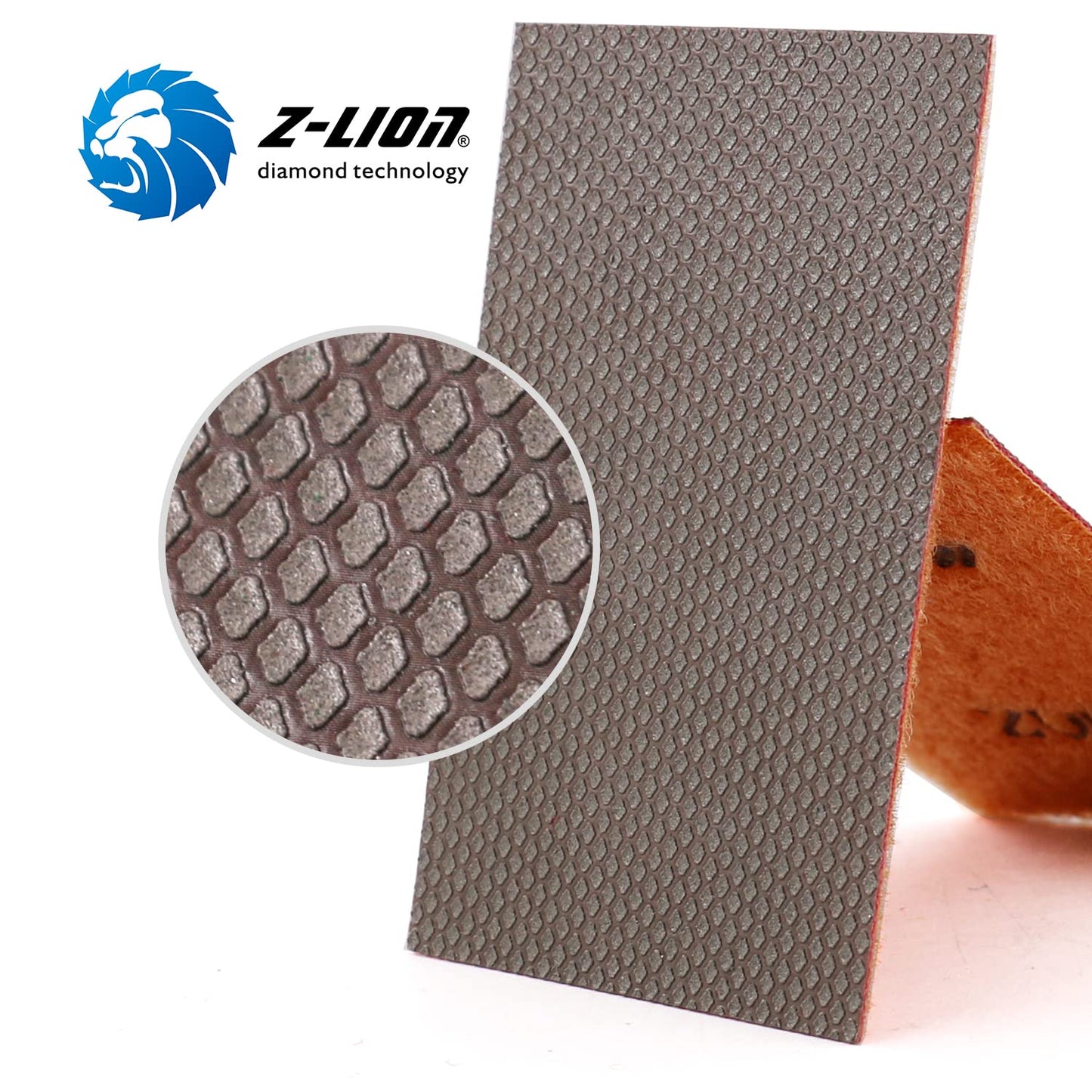 Z-Lion Diamond Abrasive Paper Sheets 200 Grit Diamond Sandpaper Nylon Back for Grinding Stone Glass Ceramic(1 Pcs)