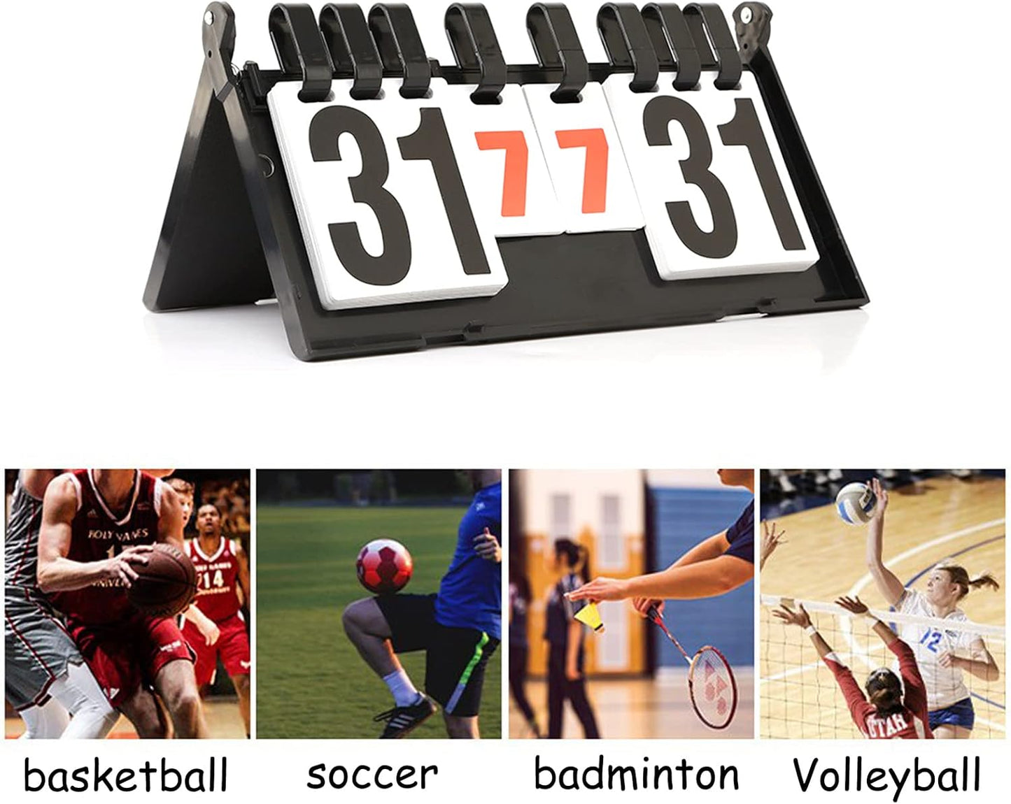 Portable Digital Scoreboard, Ping Pong Score Keeper Scoreboard for Tennis Soccer Football Sports, Sports Supplies Score Board for Games, Best Coaches Gifts Idea for Men, Boys