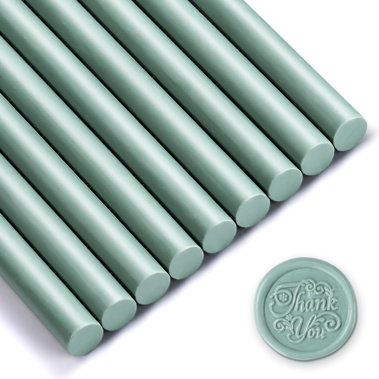 Nuanchu 15 Pcs Glue Gun Sealing Wax Sticks Retro Vintage Wax Sticks for Seal Stamp and Letter for Wedding Invitations Card Envelope Christmas Holiday Gift Ideas(Cyan)