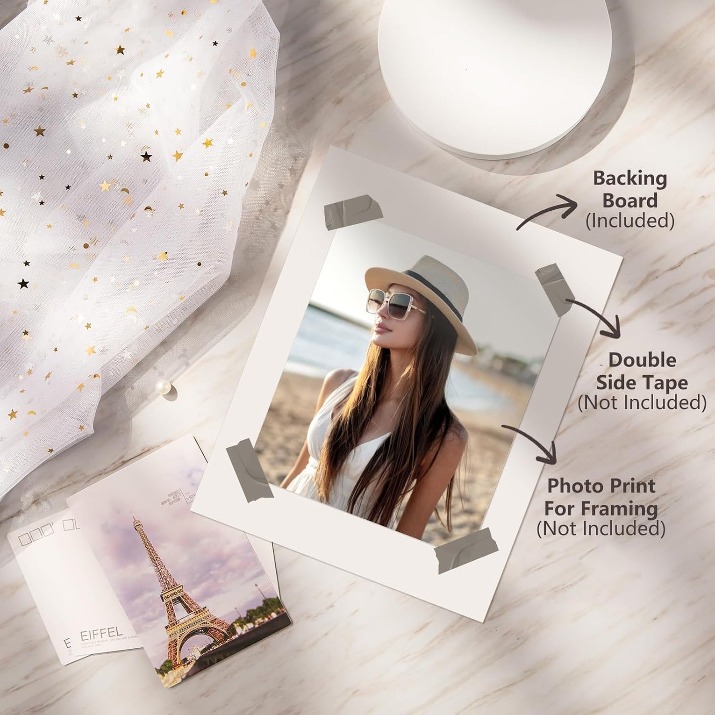 Egofine 14 Pack Mat Board, 11x14 Backing Board, Acid Free White Uncut Mat Board for Photos, Pictures, Frames, Artworks and Paints