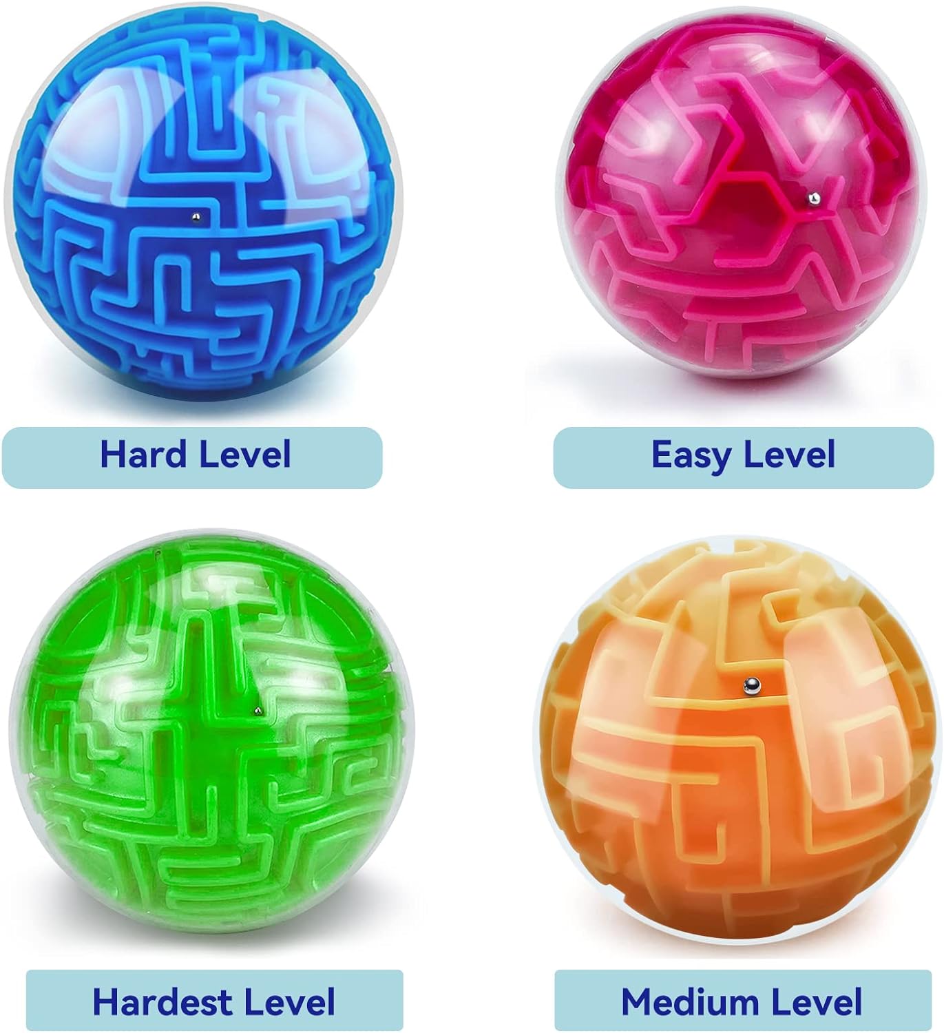 YongnKids Amaze 3D Memory Sequential Maze Ball Puzzle Toy Gifts for Kids Adults - Challenges Game Lover Tiny Balls Brain Teasers Game (Green)