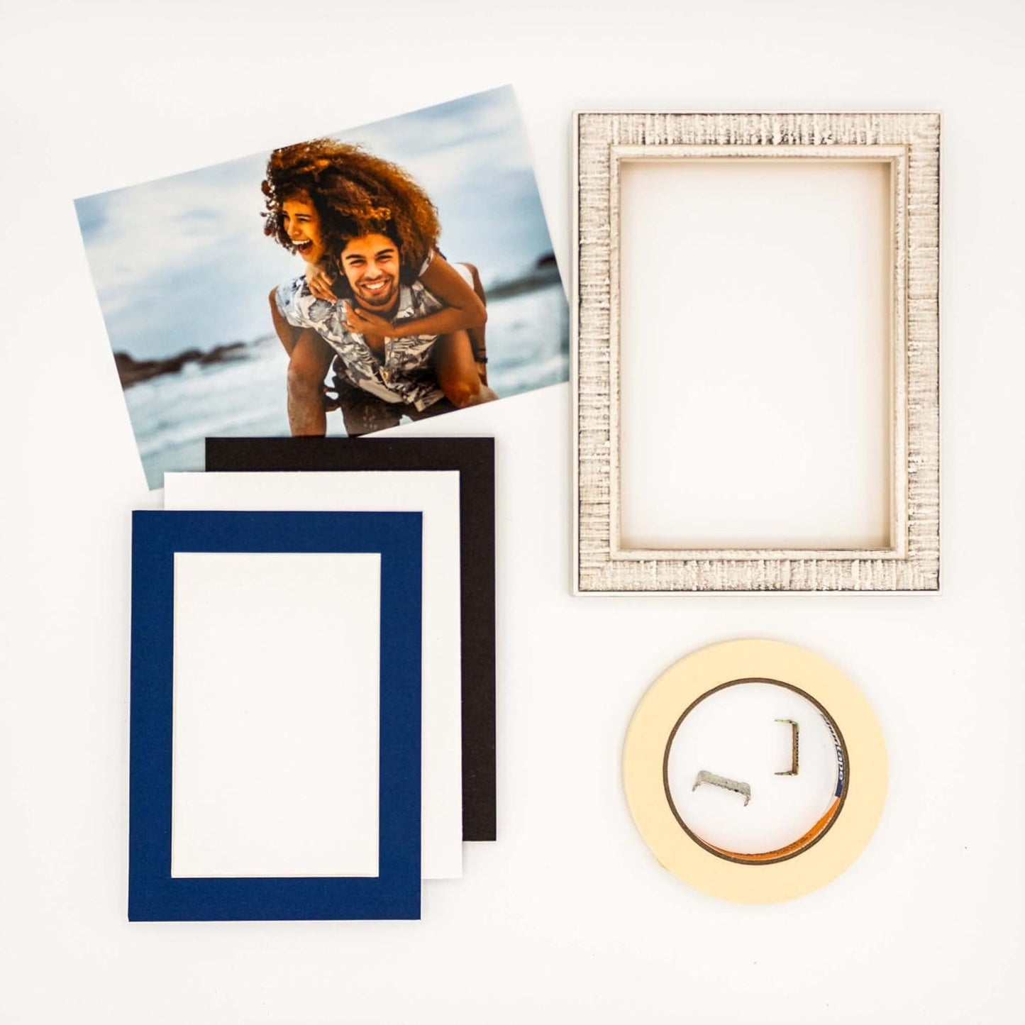 Pack of 25 Acid Free 8x10 Mats Bevel Cut for 5x8 Photos - Bottle Blue Precut Matboards With Backing Boards and Clear Photo Mat Bags For Pictures, Photos, Framing - 4-ply Thickness