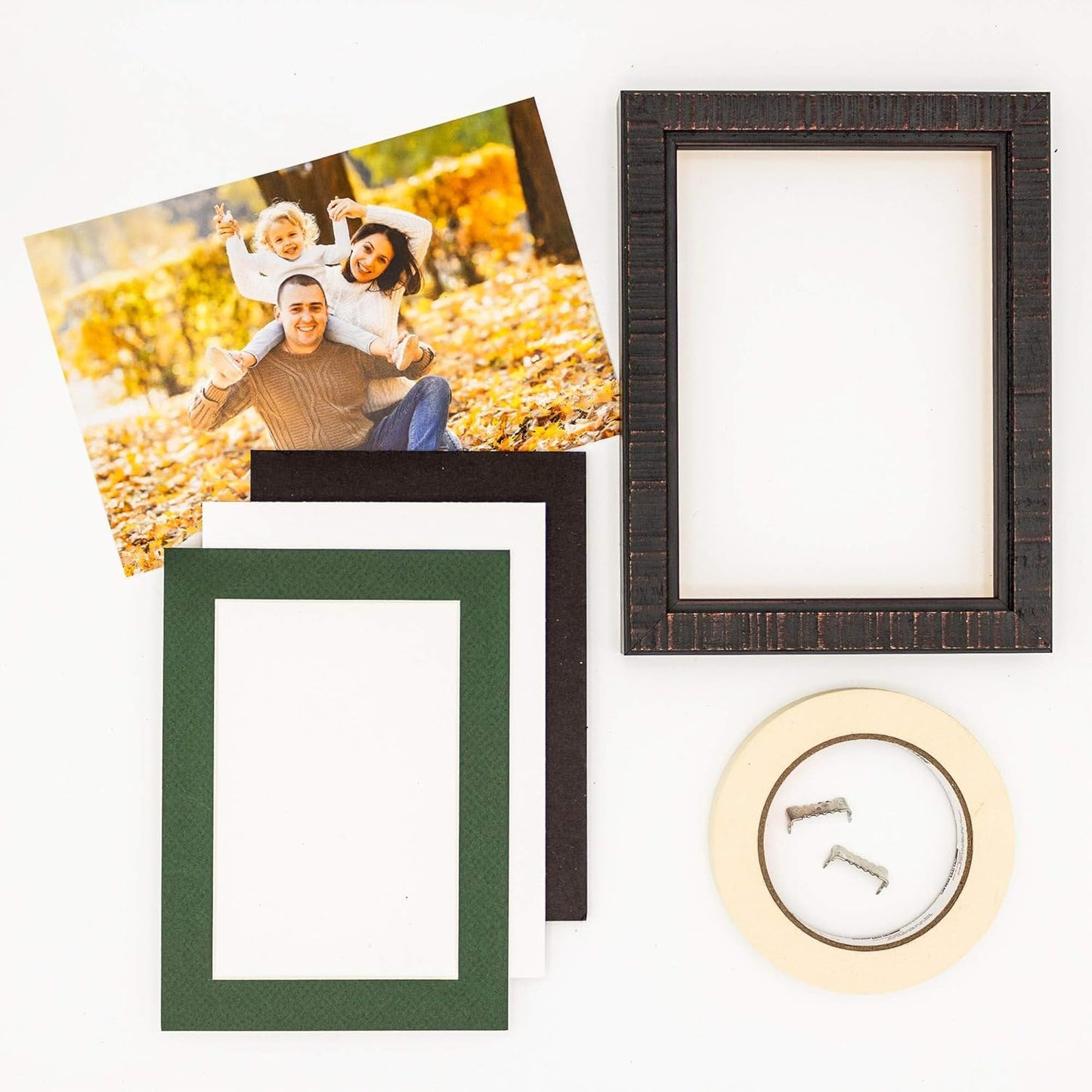11x14 Mat for 8.5x11 Photo - Precut Hunter Green Picture Matboard for Frames 11 x 14 Inches - Bevel Cut to Display Art 8.5 x 11 Inches - Acid Free Pack of 10 MATS with Backing Boards & Clear Bags