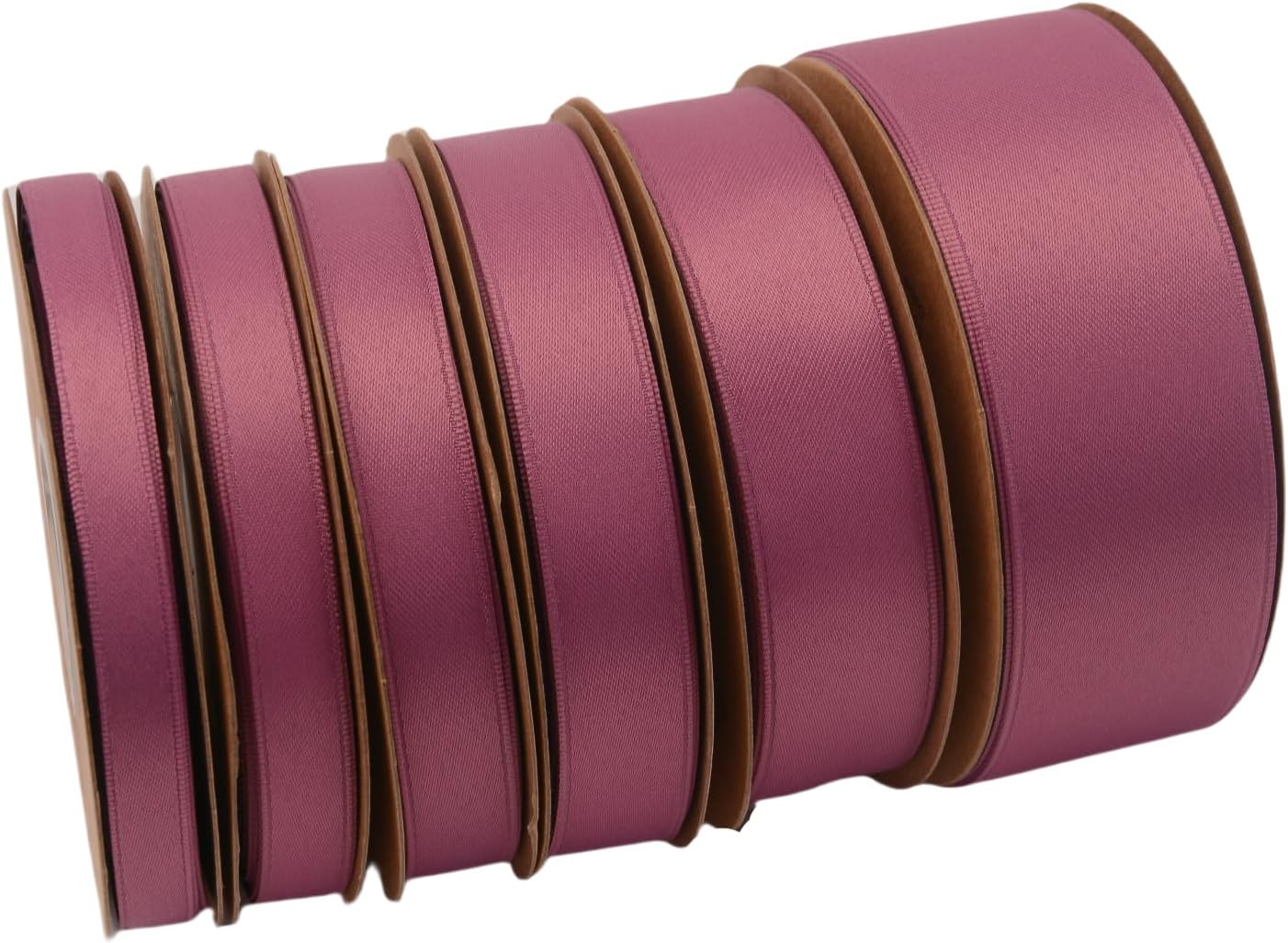 Double Side Satin Ribbon, Continuous 20 Yards,Use for Craft Bows Bouquet, Gift Wrapping, Wedding Decoration, Floral Arrangement (Dark Purple, 1 inch)