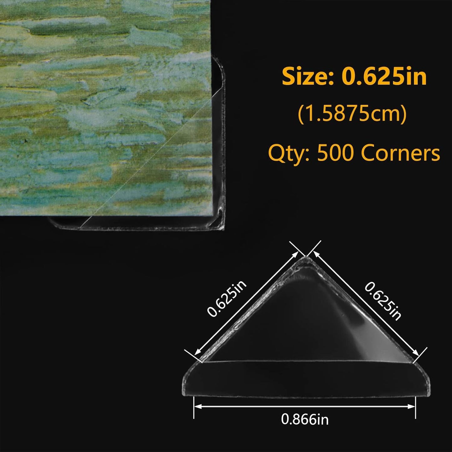 Lineco Infinity 0.625" Acid-Free Archival Photo Corners Self Adhesive, Pressure Sensitive, Non-Yellowing, Mounting for Pictures, Scrapbook, DIY, Displaying Posters (Pack of 500), 2 Pack