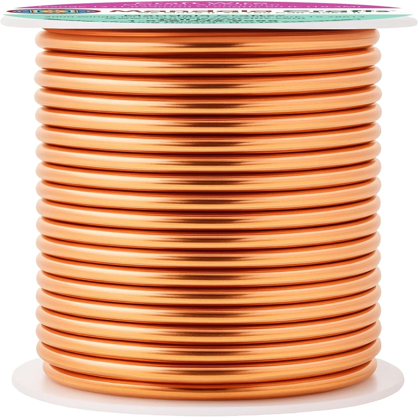 Mandala Crafts 13 Gauge Anodized Aluminum Craft Wire for Jewelry Making - 240 FT Colored Flexible Neutral Wire - Bendable for Bonsai Armature Crafting Sculpting