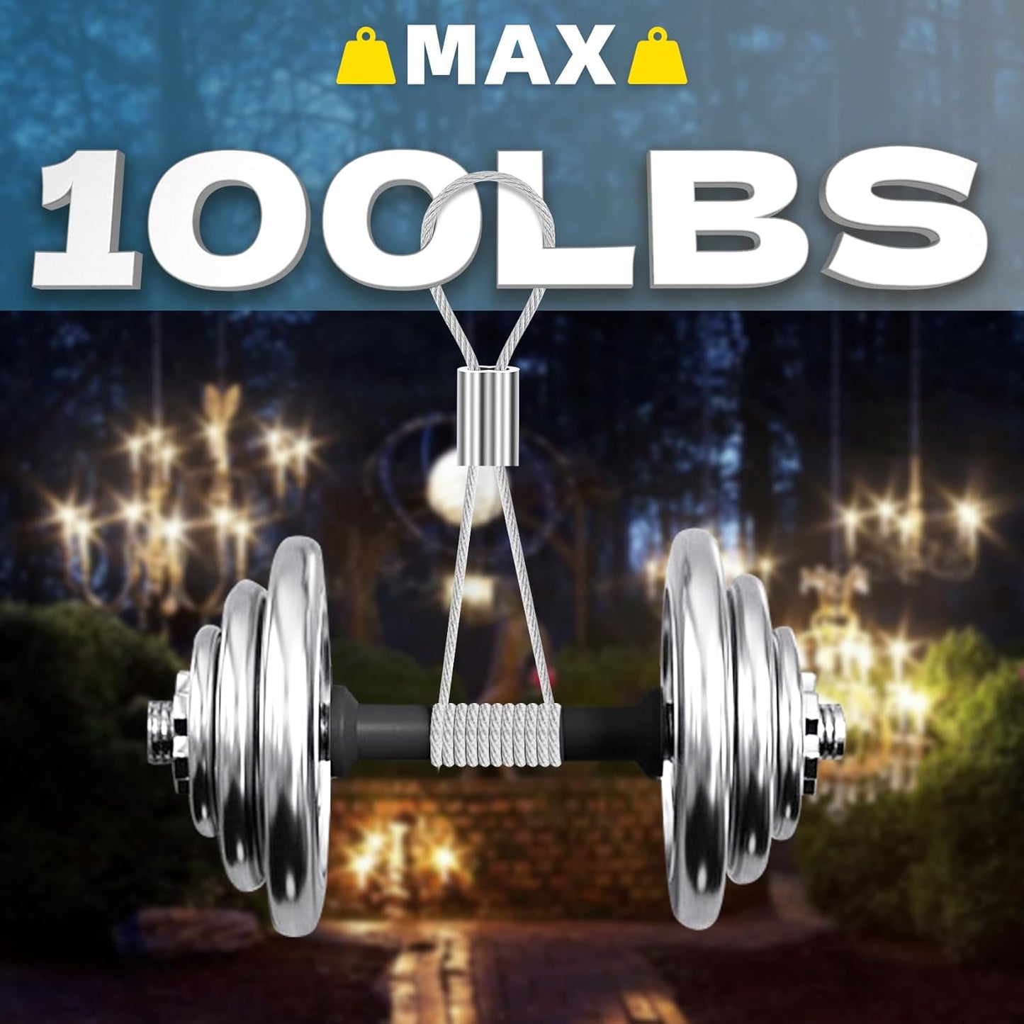 316 Stainless Steel Cable, 400FT 1/32IN Wire Rope with 100Pcs Aluminum Sleeves Stops, for String Lights Hanging, Clotheslines, Trellis Wire
