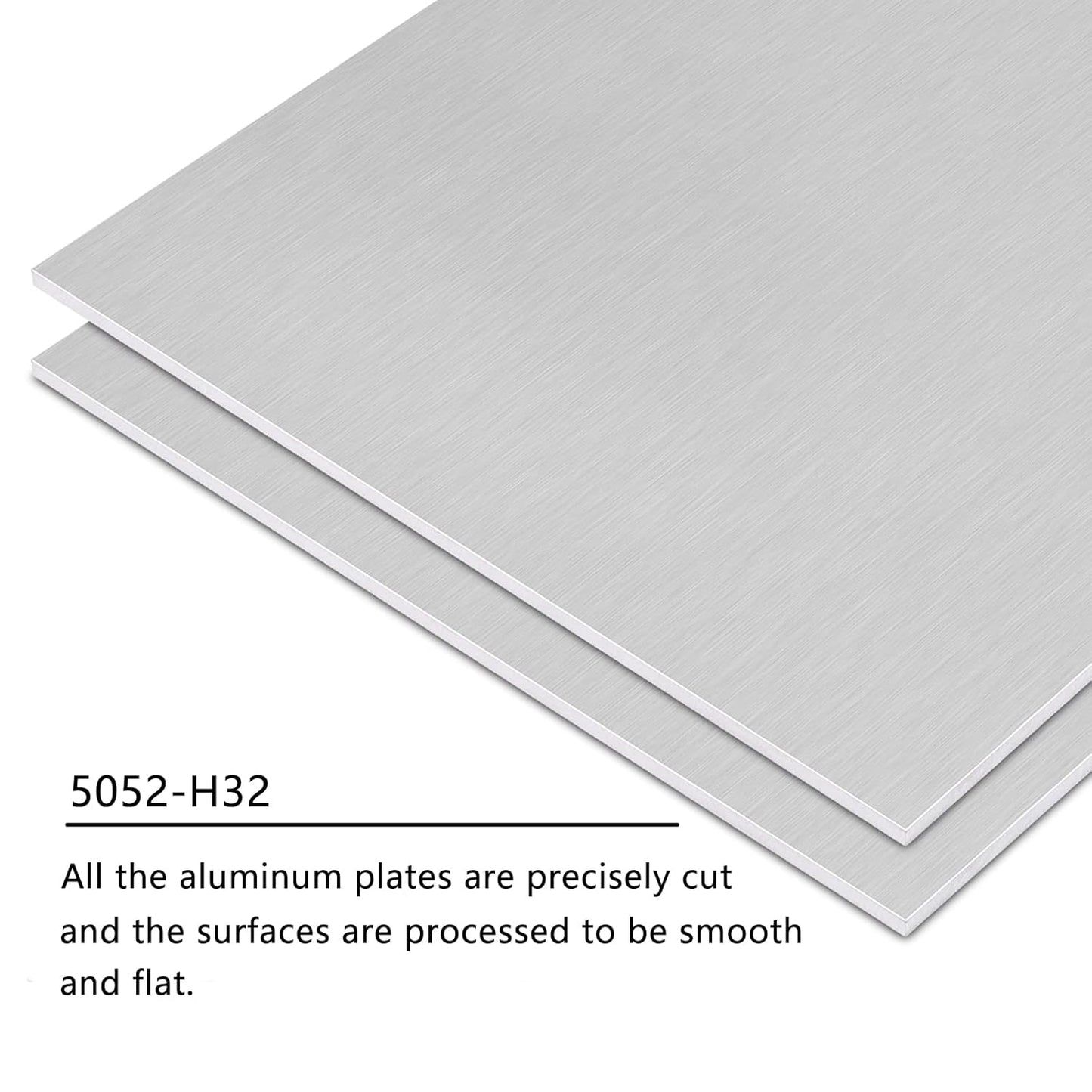 4Pack 5052 H32 Aluminum Sheet Metal 6 x 12 x 1/64 (0.02”) Inch Flat Plain Aluminum Plate Covered with Protective Film, Rectangle 0.5MM Aluminum Metal Plate for Crafting, Industrial