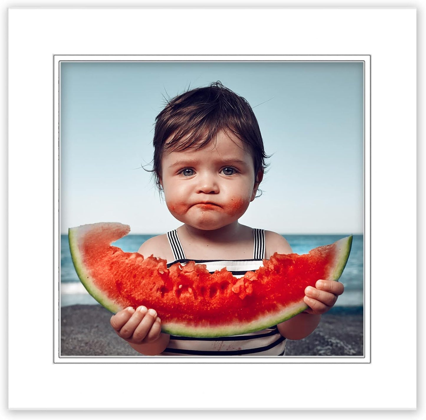 16x16 Mat for 12x12 Photo - Precut White on White Double Mat Picture Matboard for Frames Measuring 16 x 16 Inches - Bevel Cut Matte to Display Art Measuring 12 x 12 Inches - Acid Free ONE MAT