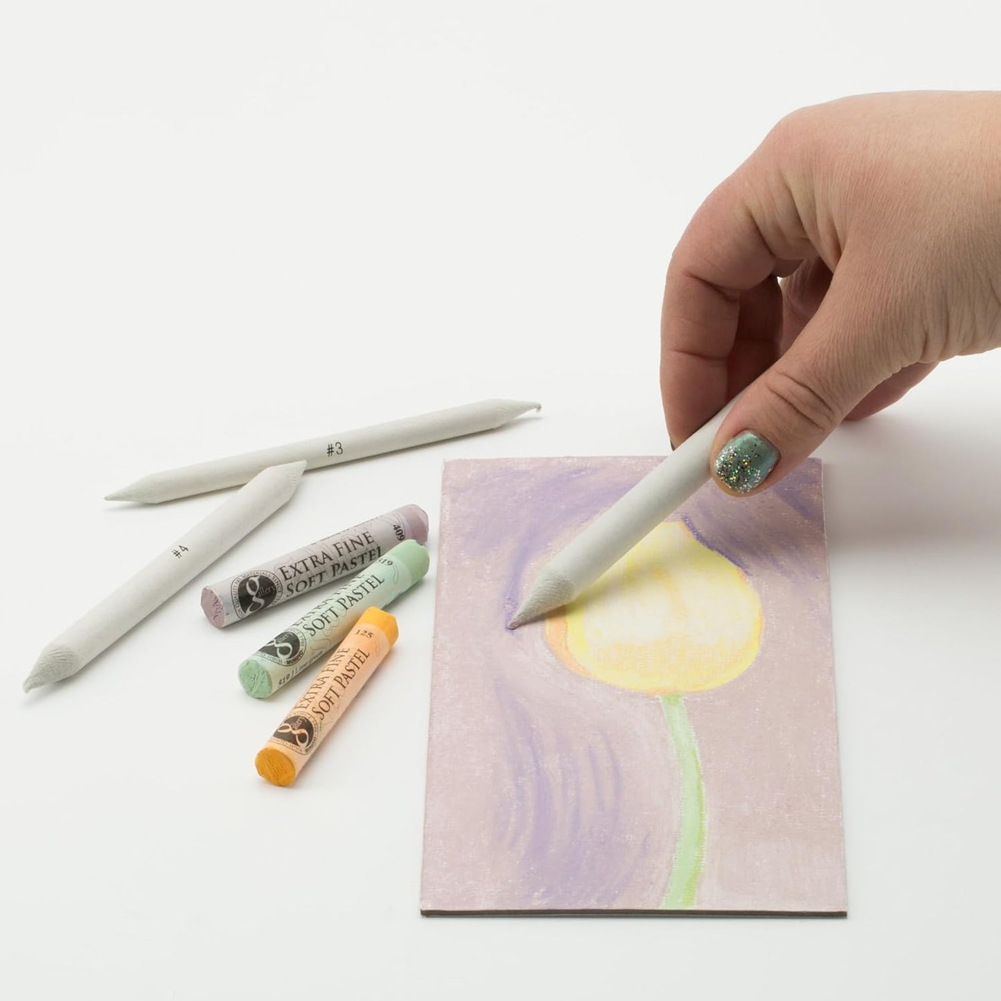 Creative Mark Art Set: Charcoal Pencils Solid Double-Ended Blending Stumps for Adults [Size # 3-12 Count], Perfect for Drawing, Pastels, and Art Design