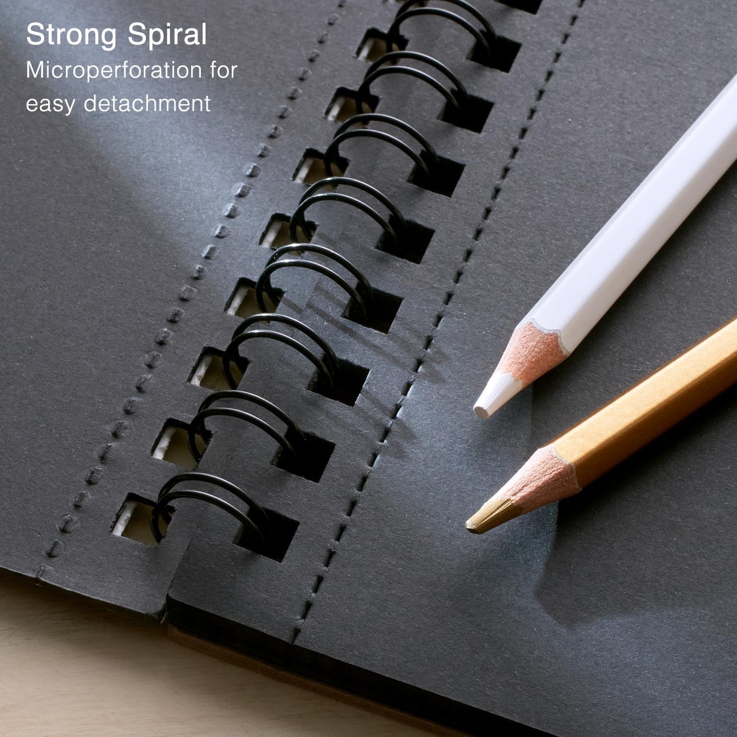 ARTISTIC EYE 9x12 Premium Black Paper Pads, Spiral Bound Sketchbook, Pack of 2, 70 Sheets (150g/m2), Acid-Free Drawing Paper, Ideal for Kids, Teens & Adults