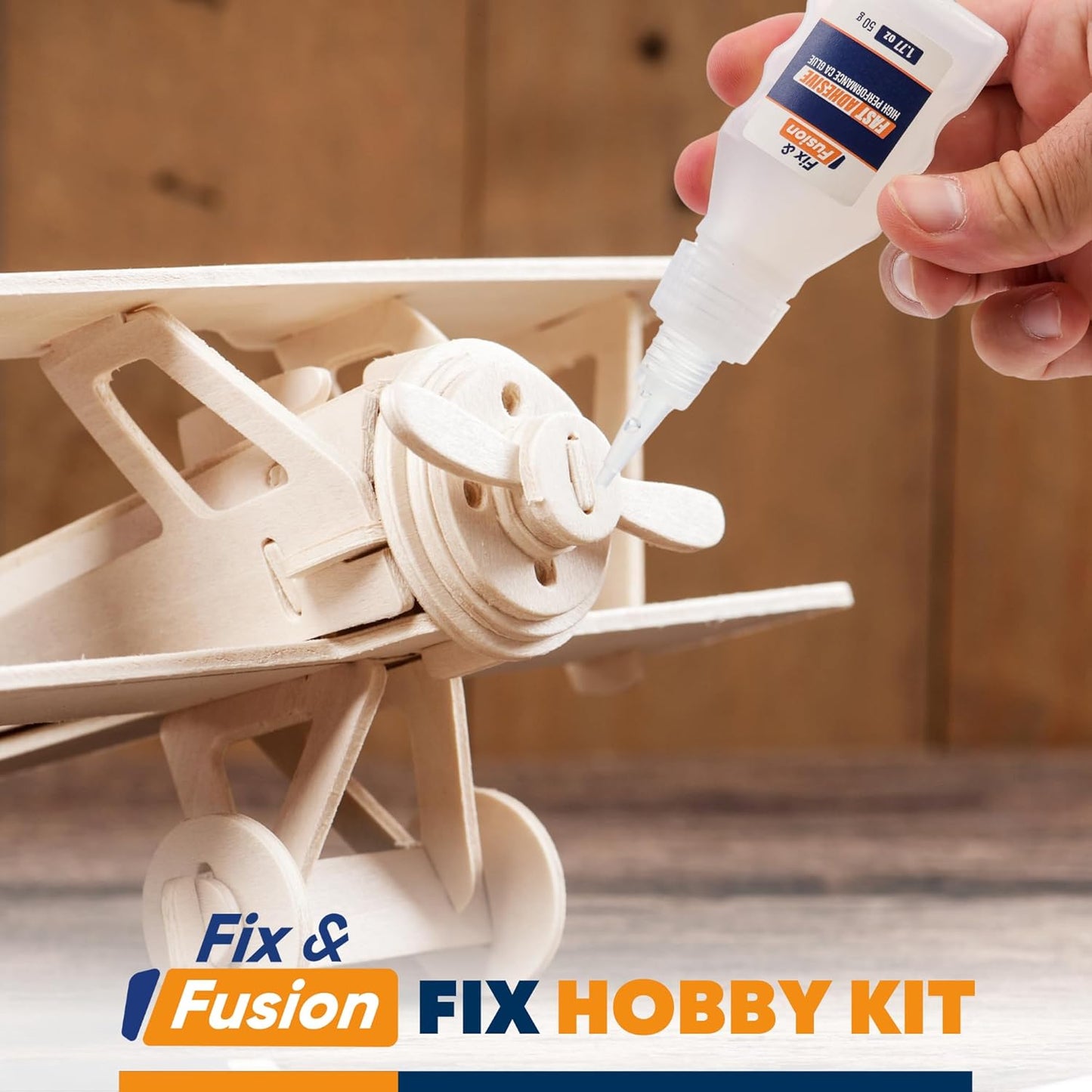 FIX & FUSION Ca Super Glue (1.77 Oz), Fast Adhesive/Cyanoacrylate Glue for Woodworking, Plastic, Rubber, Granite, DIY & Industrial, (5 Pack)