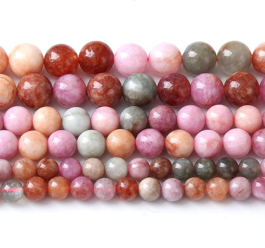 36pcs 10mm Natural Alashan Rainbow Agate Stone Beads for Jewelry Making DIY Bracelet Necklace Accessories 15" Energy Healing Power Stone Beads (10mm, Alashan Rainbow Agate)