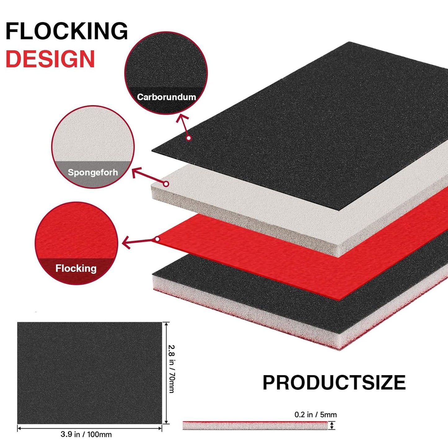 30-Pcs 3x4 Inch 800 Grit Sanding Sponge Set, Soft Foam Hand Sanding Blocks, Ultra-Fine Wet/Dry Sandpaper for Wood, Metal, Drywall, Furniture Polishing