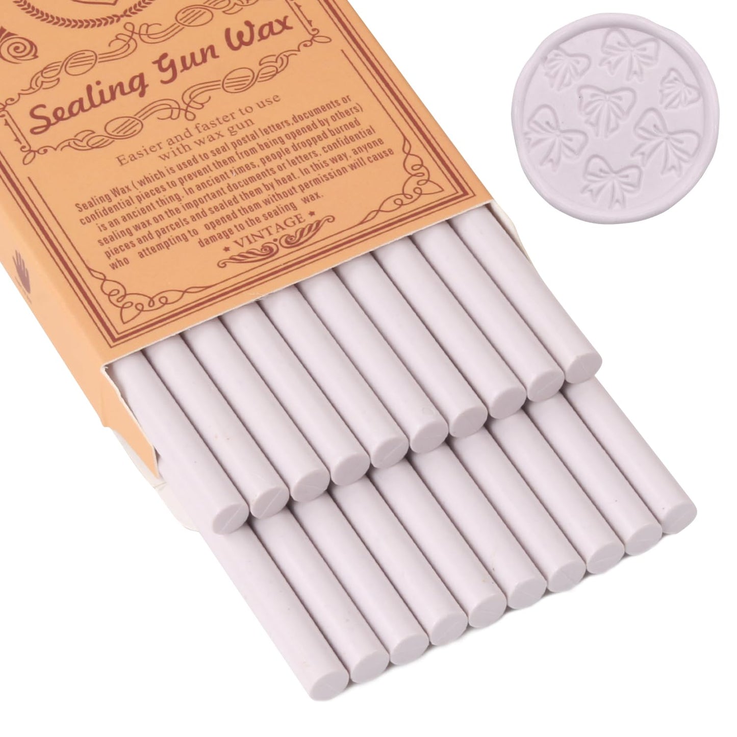 Light Purple Sealing Wax Sticks, WASOHLING 20Pcs Glue Gun Wax Seal Sticks for Wax Seal Stamp, Purple Wax Seals for Christmas Wedding Invitation Envelope Letter Seals, Craft Adhesive (Mini Size)