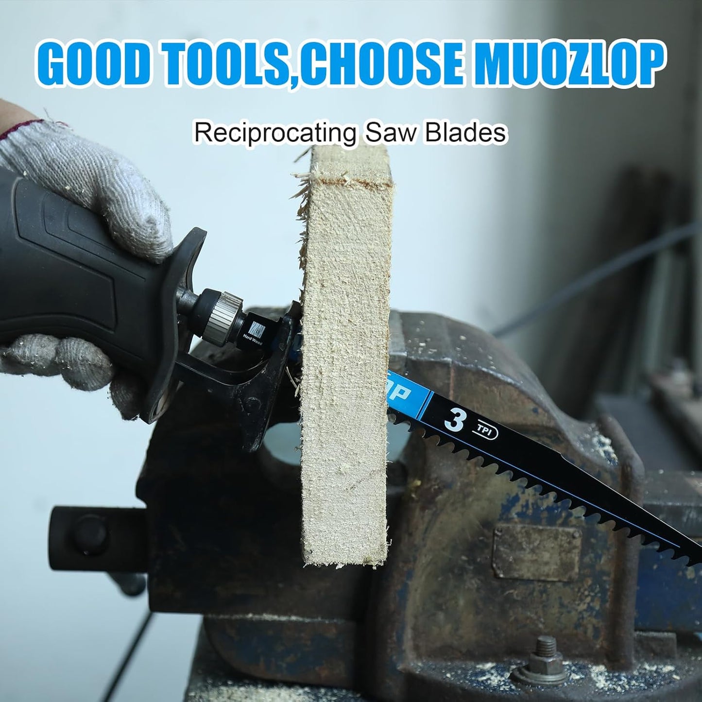2 Pack 12 inch Reciprocating Saw Blades Set，3 TPI High Carbon Saw Blades for Wood Cutting ，Saw Blades with Organizer Case (2, 3T/12inch)