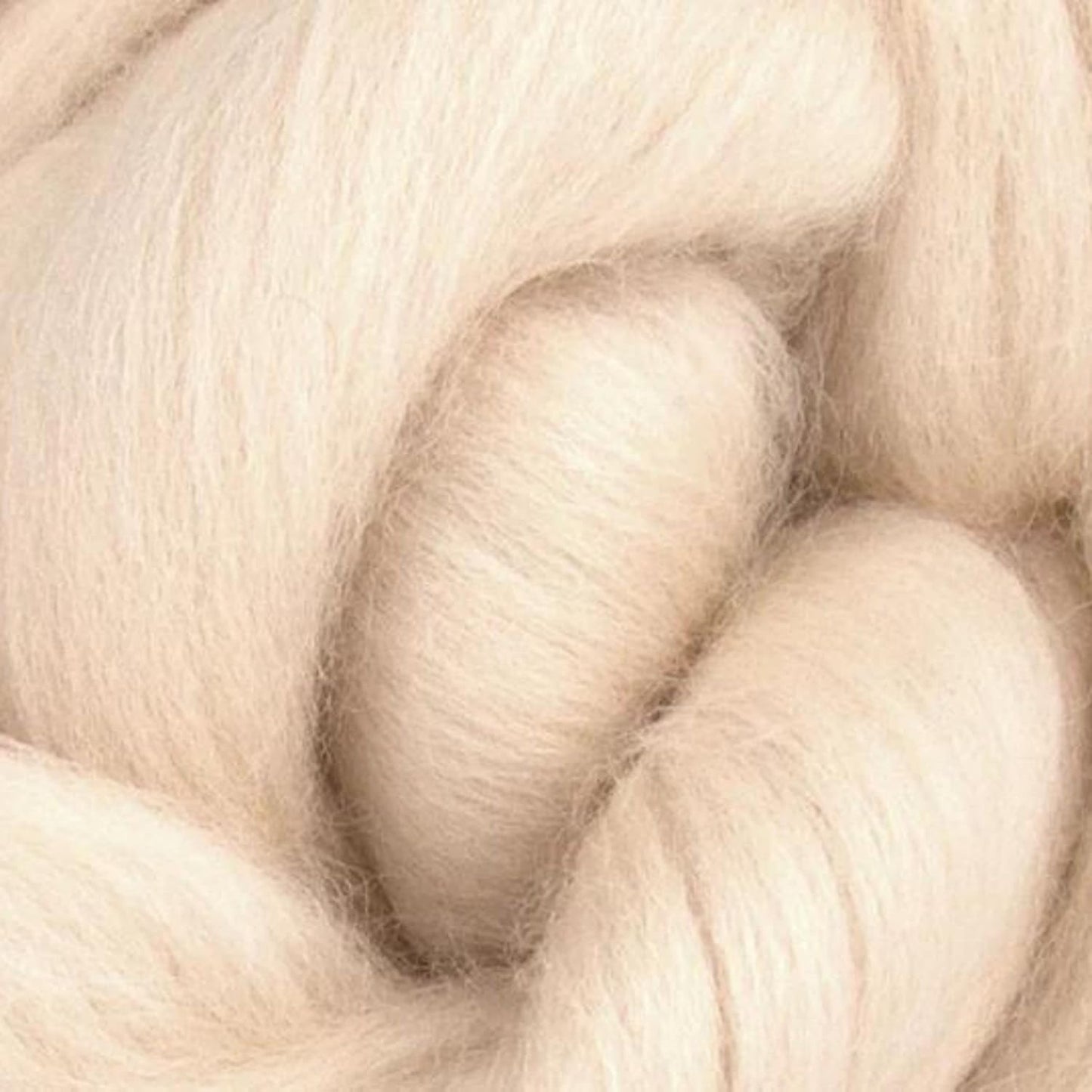 Revolution Fibers Merino Wool Roving | Premium Combed Wool Top | 22 Micron, Perfect for Felting Projects, Spinning, Wall Hangings and Tapestry (Eggshell)