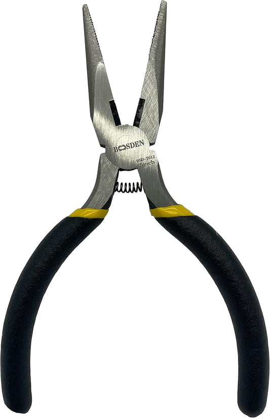 BOOSDEN 5" Needle Nose Pliers, Mini, Jewelry Making, Electronics Repair