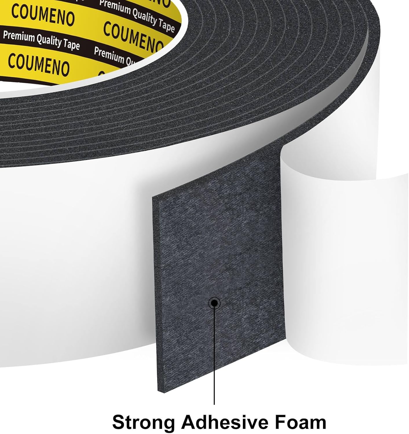 EVA Single-Sided Foam Tape, Single-Sided Sealing Strip Foam Pad Sponge Tape Window Weatherproof, Self-Adhesive Insulation Sealing Tape 2inX9.84FT