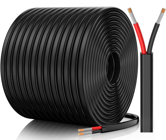 14 Gauge Wire, 14 AWG 2 Conductor Electrical Wire, Flexible/Oxygen-Free Tinned Copper/Stranded PVC 14/2 Cord for Automotive, Marine, LED Strips, Solar, RV, Lighting (200FT)
